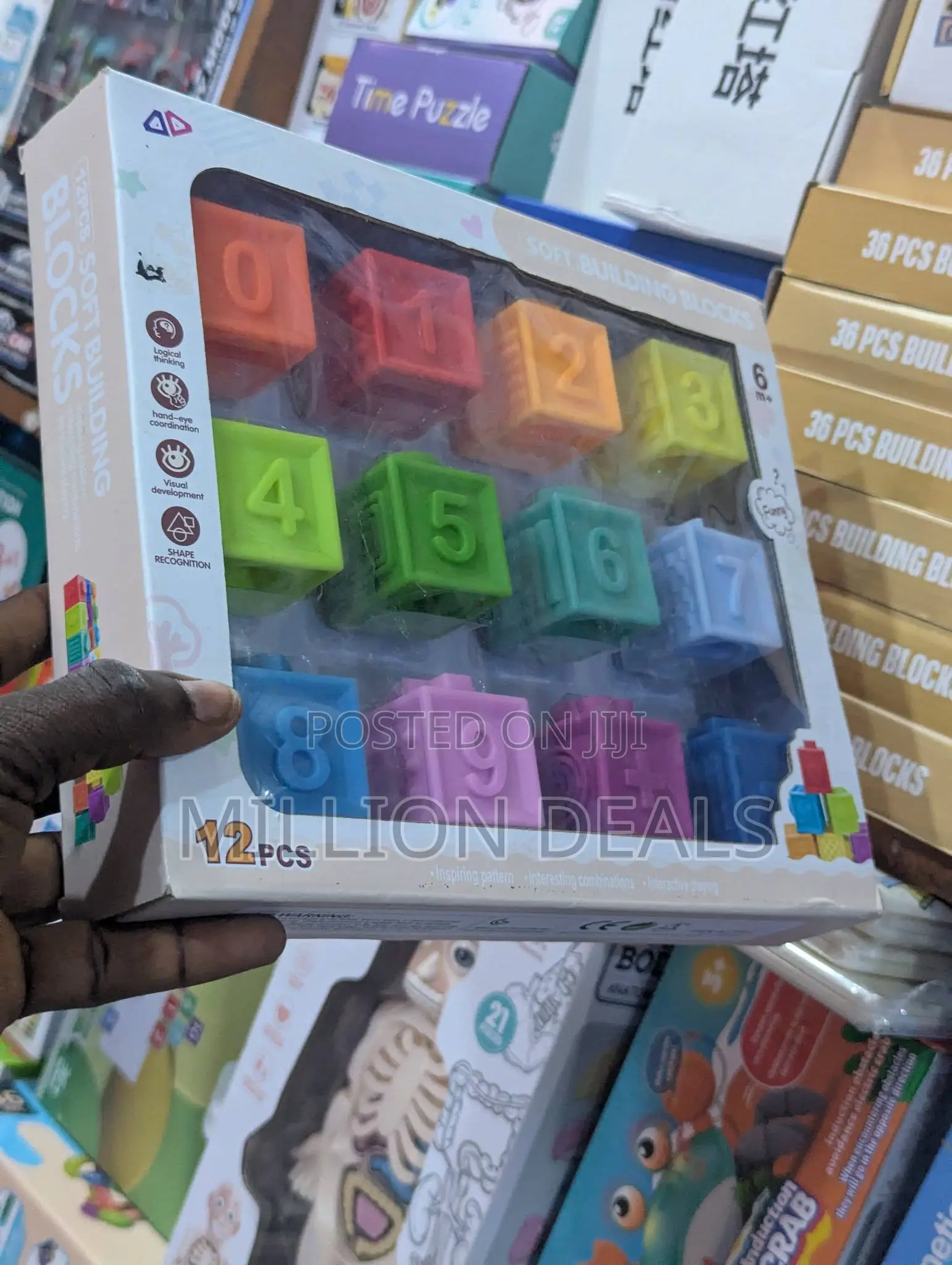 12pieces Soft Building Blocks 6 Mnth+