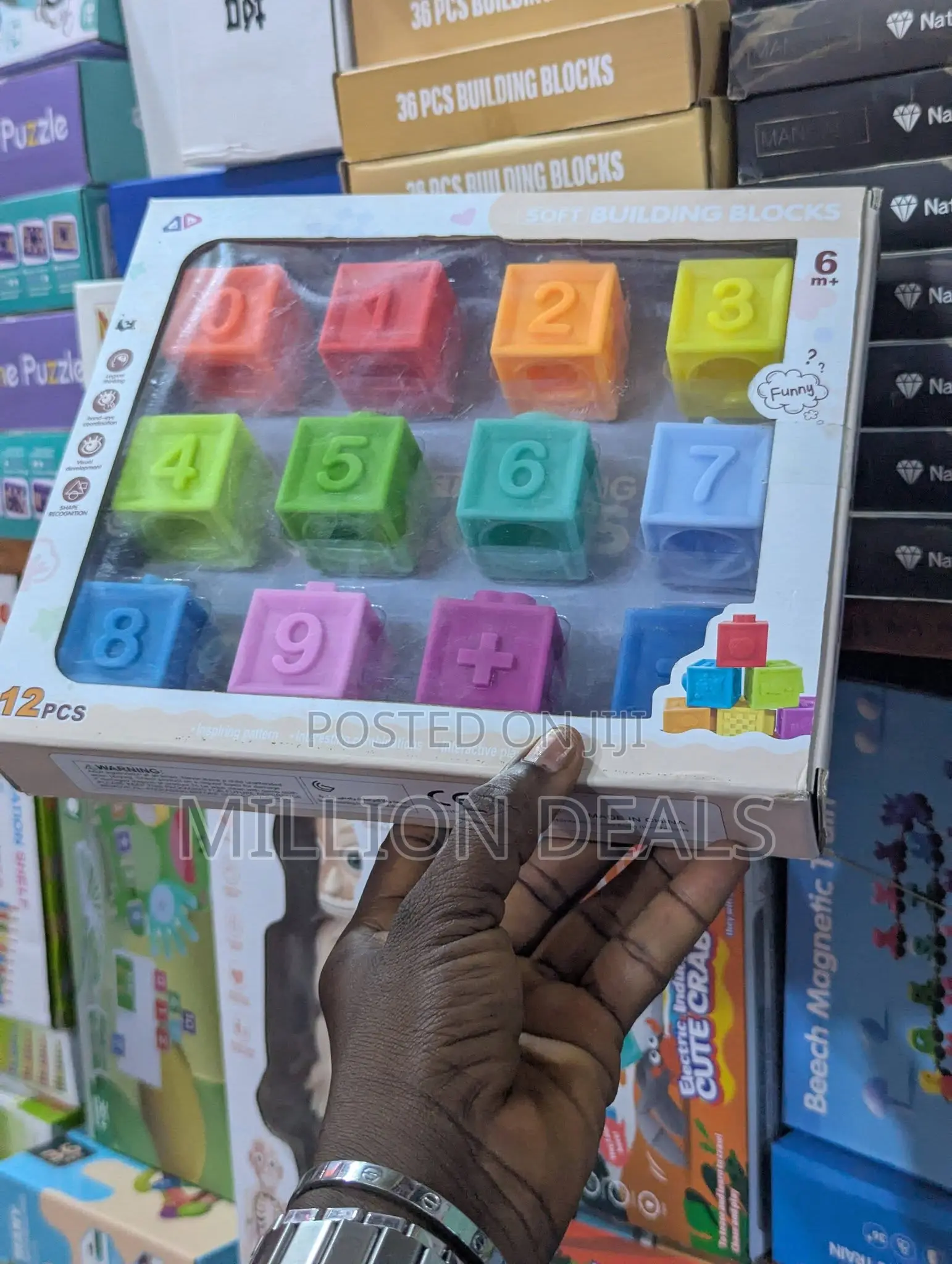 12pieces Soft Building Blocks 6 Mnth+