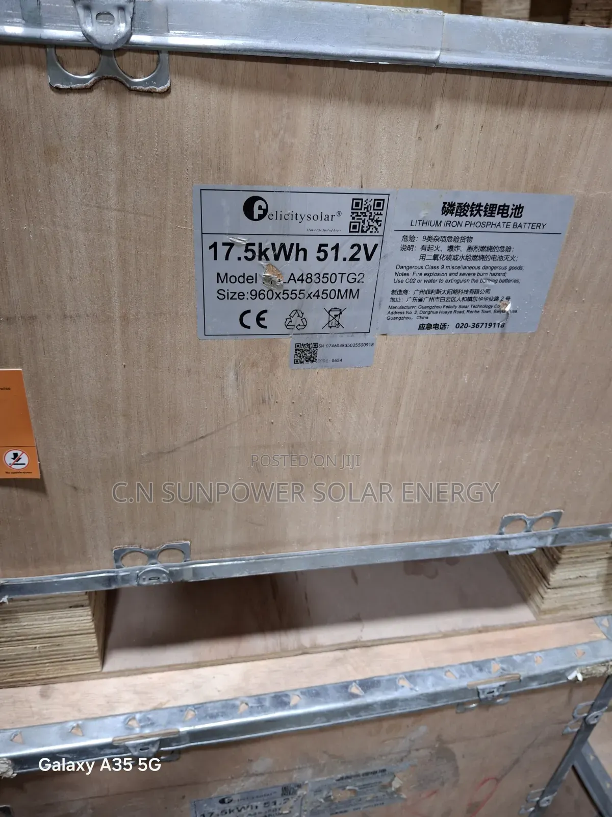 17.5kwh/48v Felicity Lithium-Iron Battery