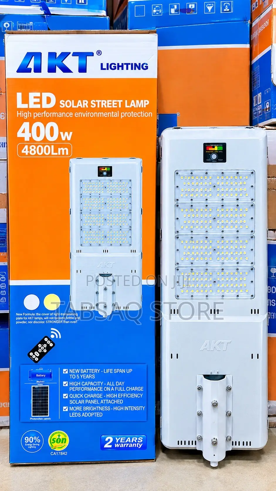 Akt Led Solar Street Light/Lamp | 400w | 4800lm Warranty: 2 Years