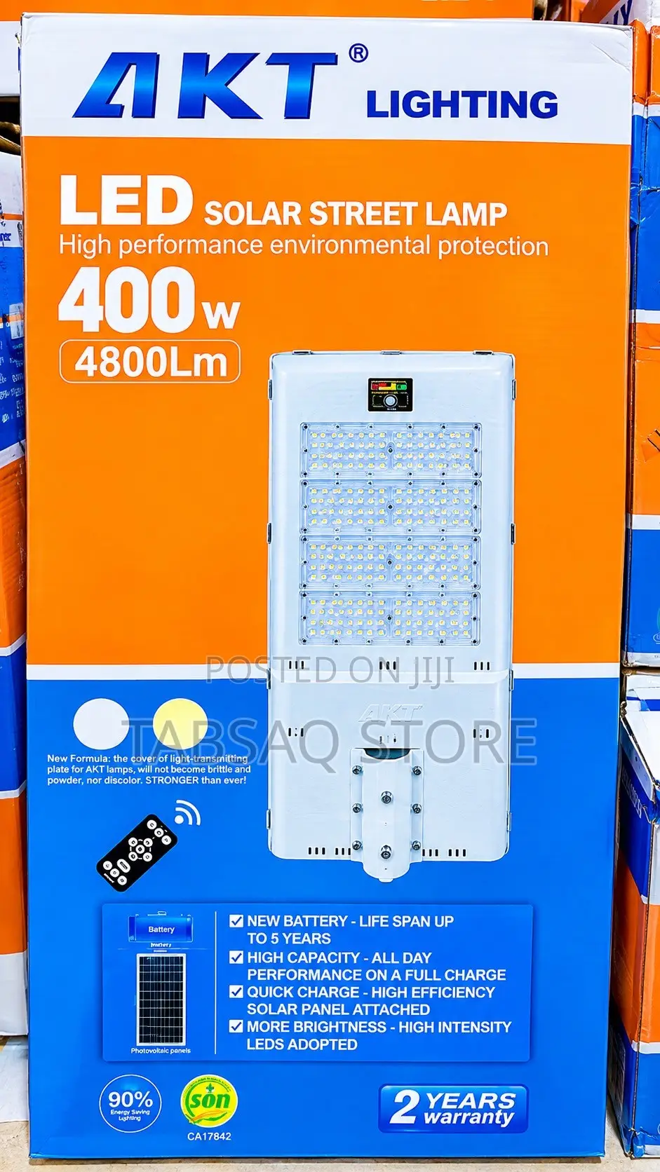 Akt Led Solar Street Light/Lamp | 400w | 4800lm Warranty: 2 Years
