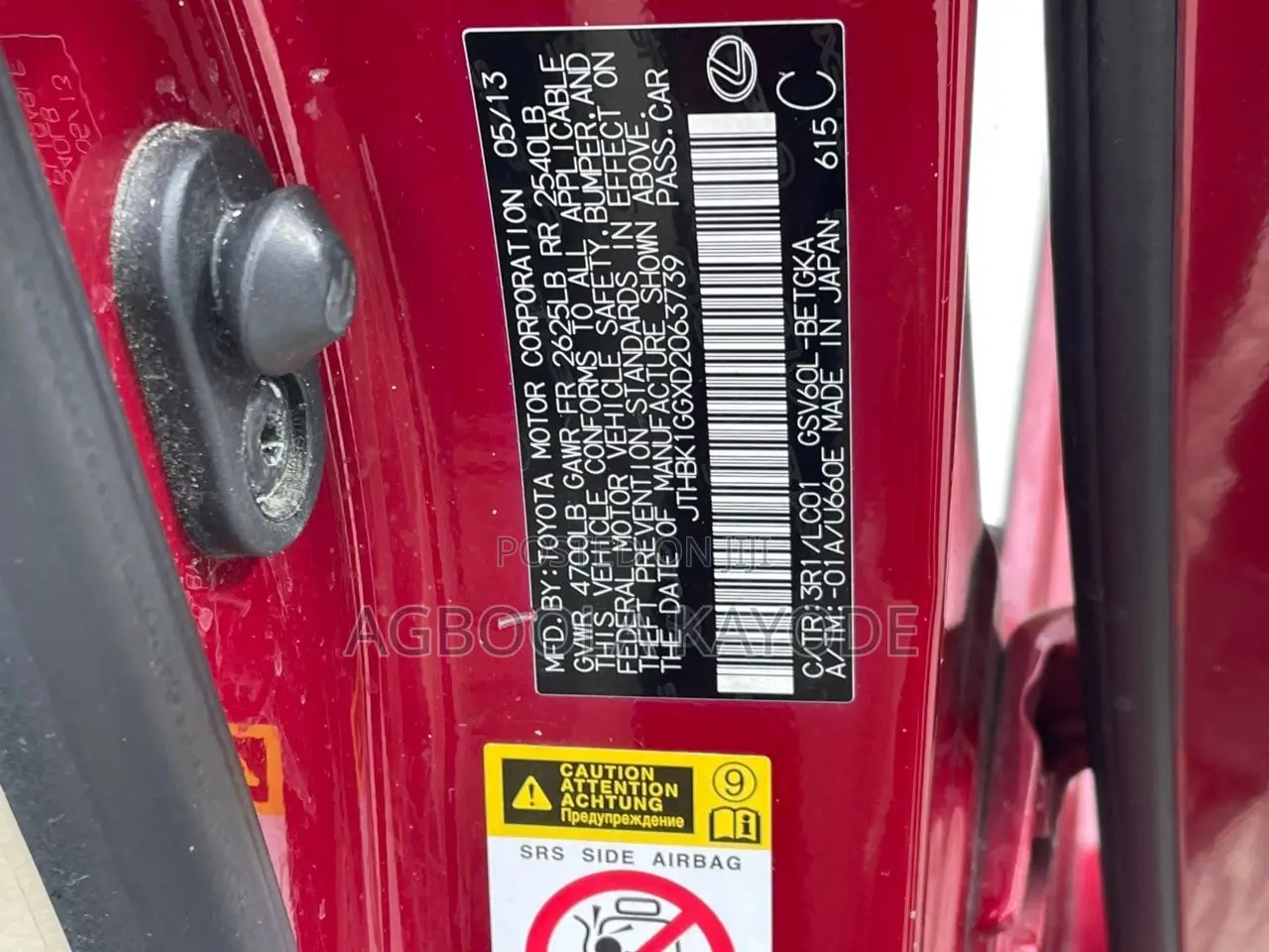 Lexus ES 350 FWD 2013 Red