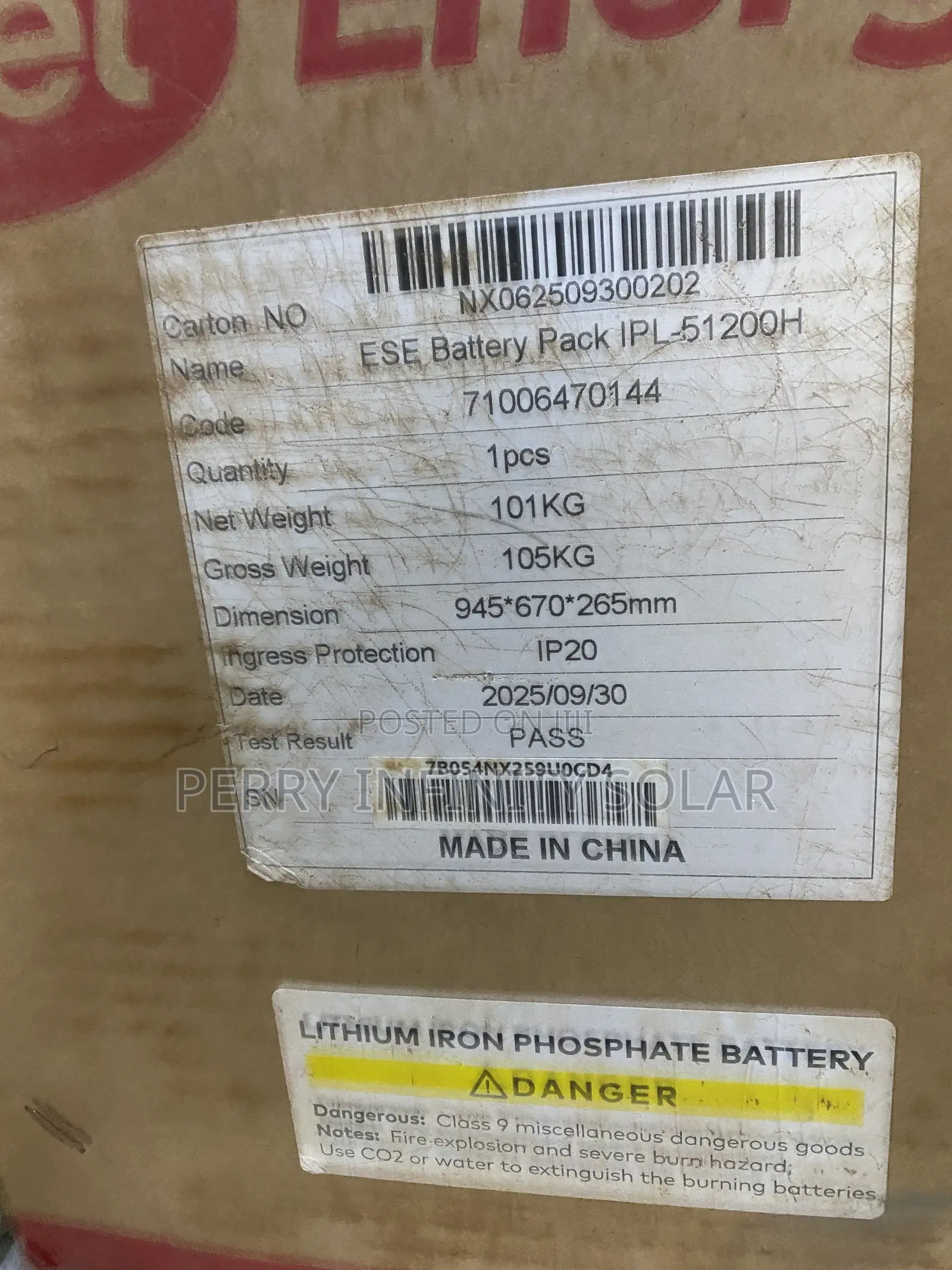 iTel 10kWh Lithium Battery – 51.2V 200Ah – Brand New