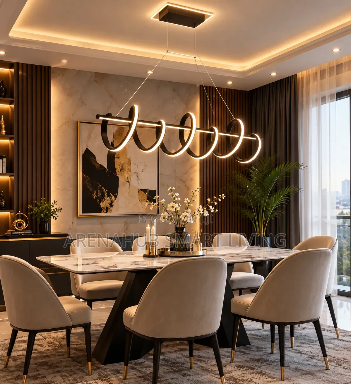 Led Restaurant Pendant Lights Luxury Dining Bar Chandelier