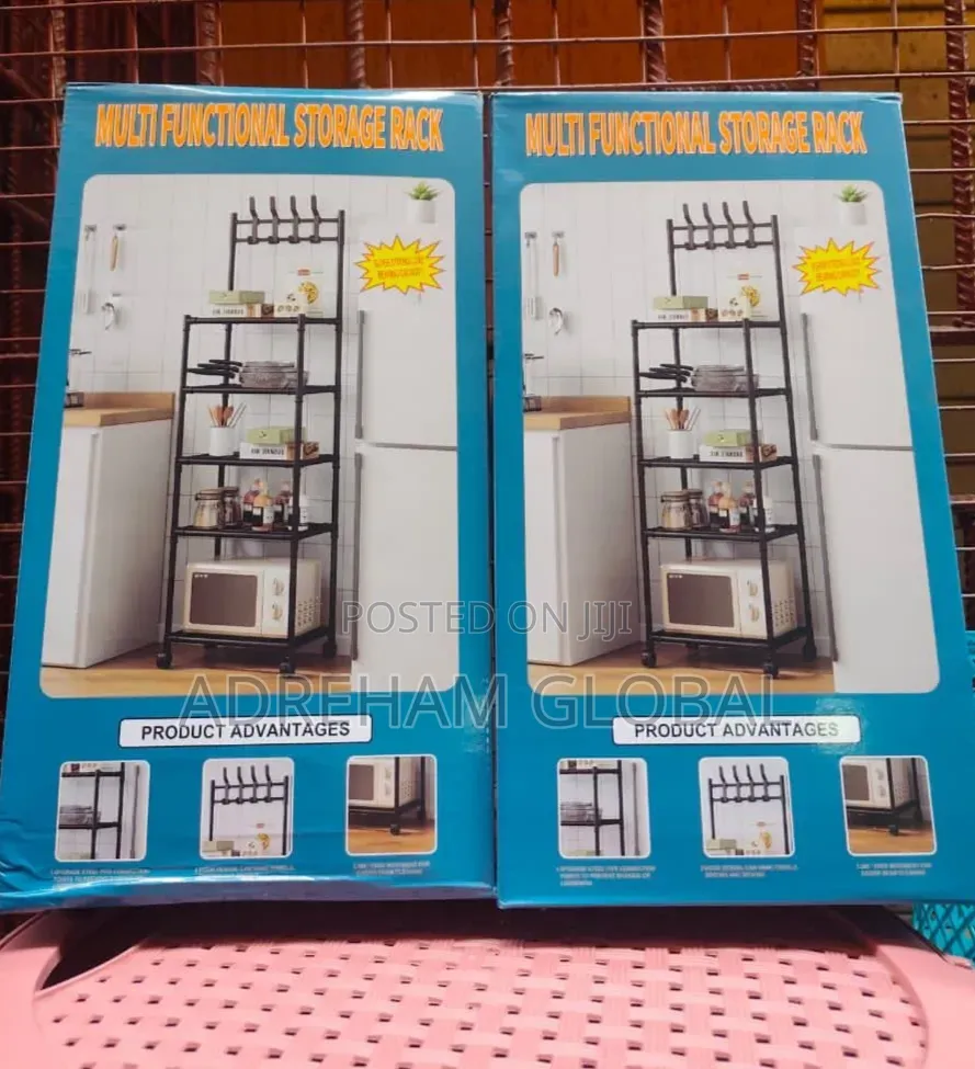 5layers Multi-Functional Kitchen Storage Rack With Wheels - Bathroom