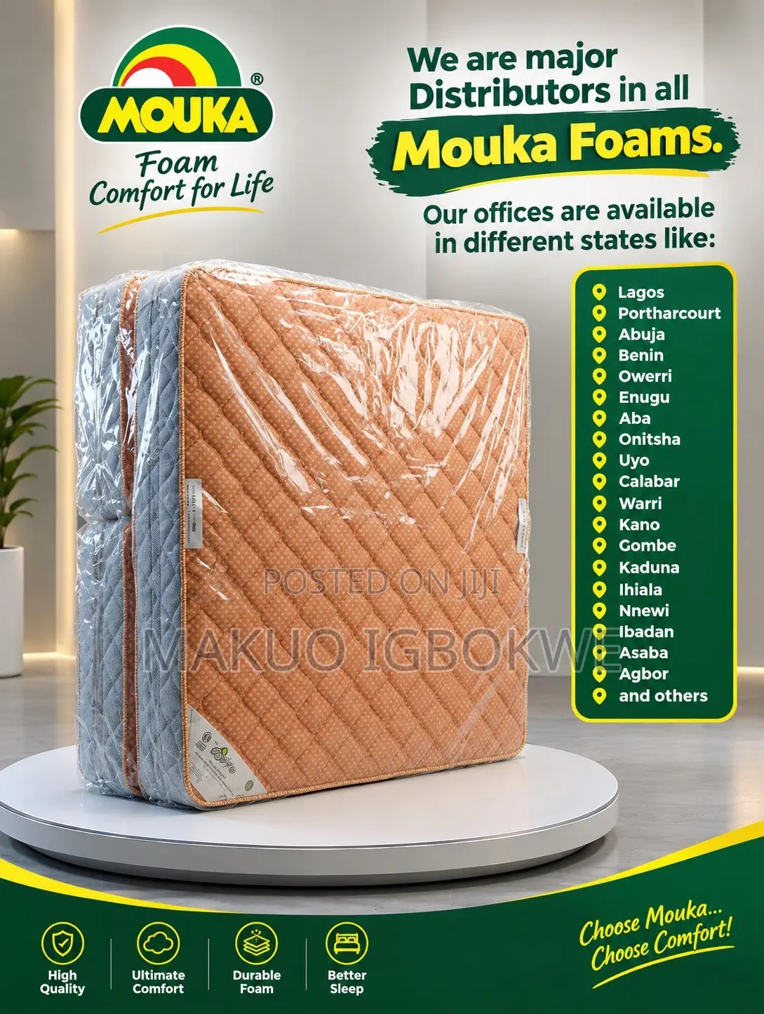 [Ib] Full Orthopedic Mouka 6/6 by 10inches [+10yrs Warranty