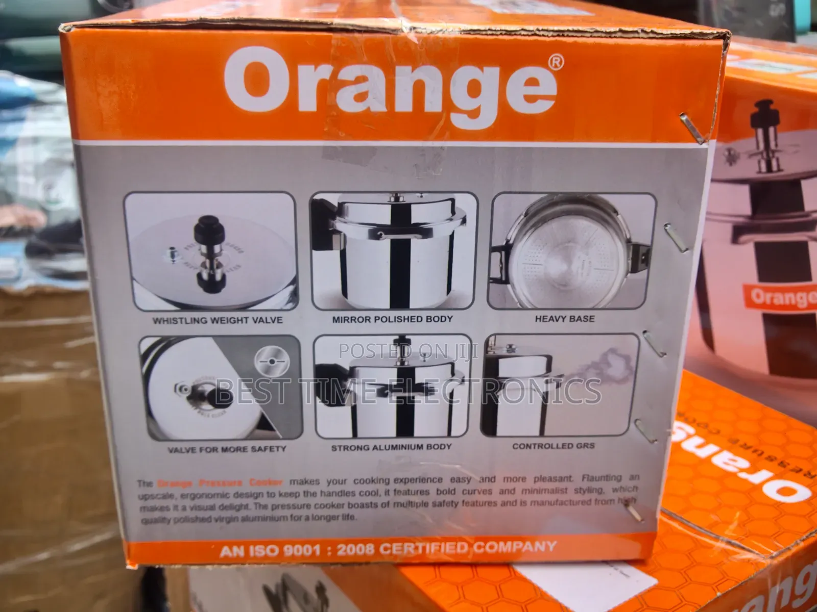 Quality 6ltrs ORANGE Pressure Cooker