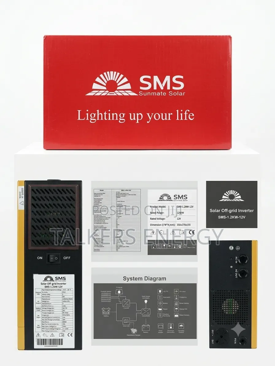 SMS Sunmate Solar 1.2KW 12V Off-Grid Hybrid Solar Inverter