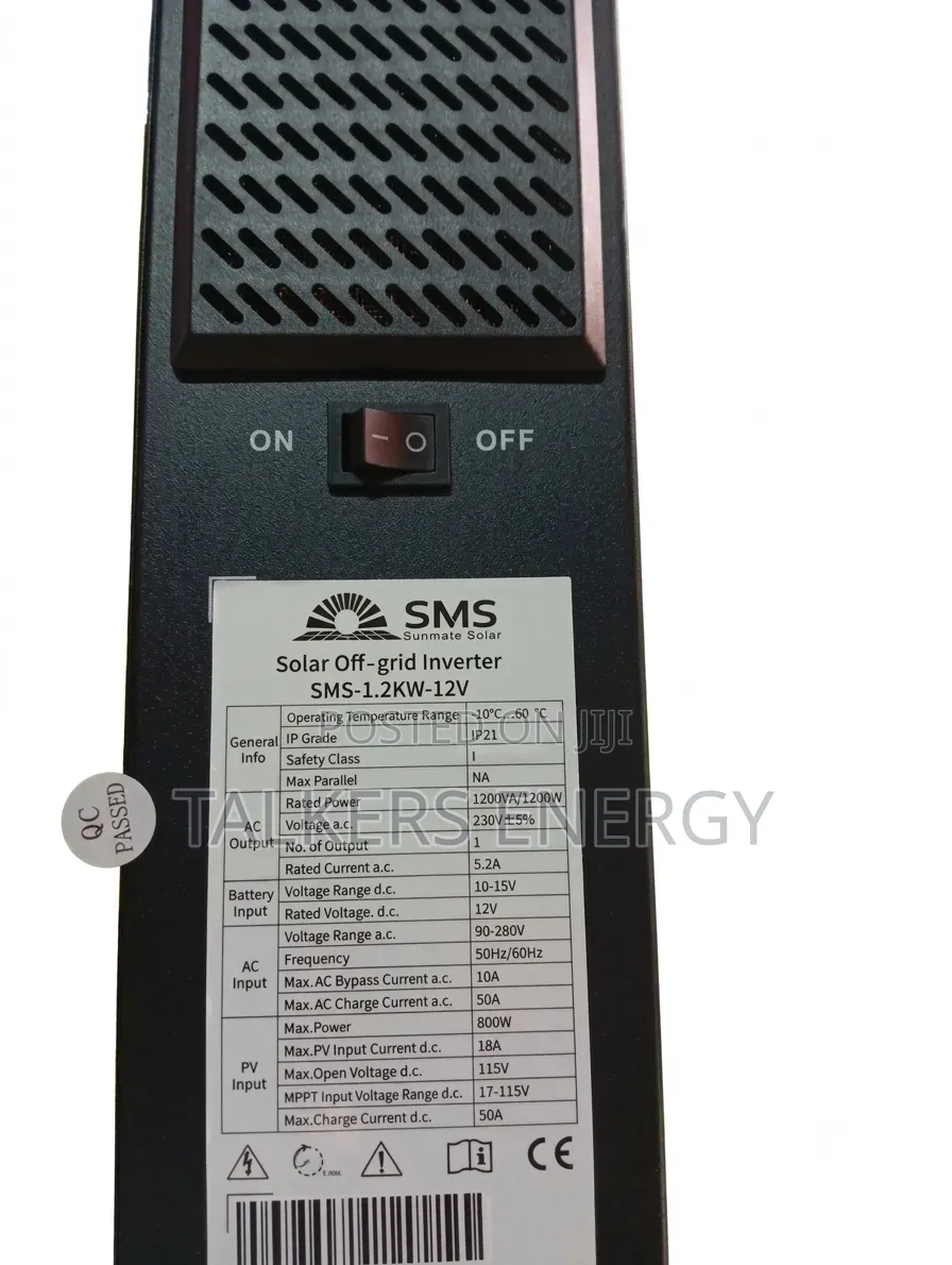 SMS Sunmate Solar 1.2KW 12V Off-Grid Hybrid Solar Inverter