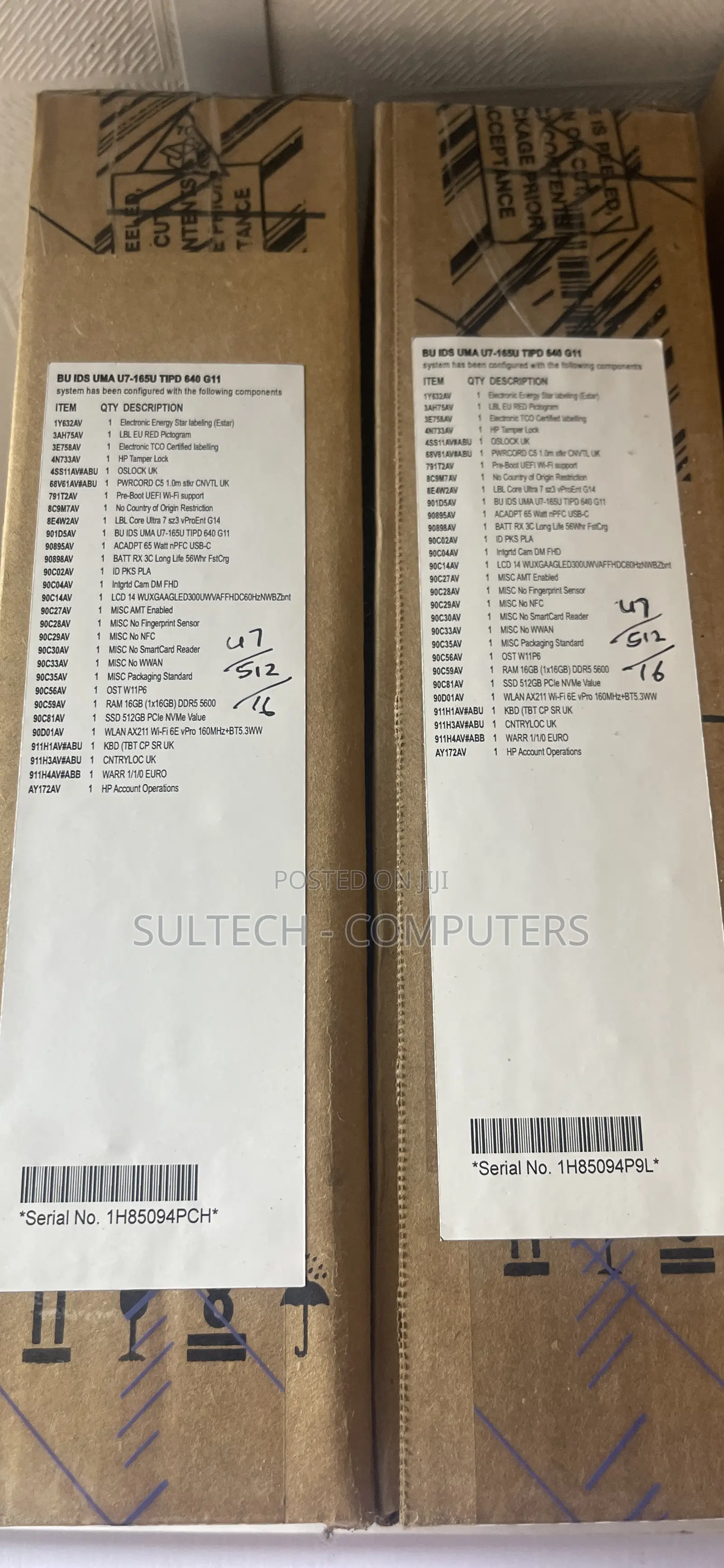New Laptop HP EliteBook 640 G11 16GB Intel Core Ultra 7 SSD 512GB