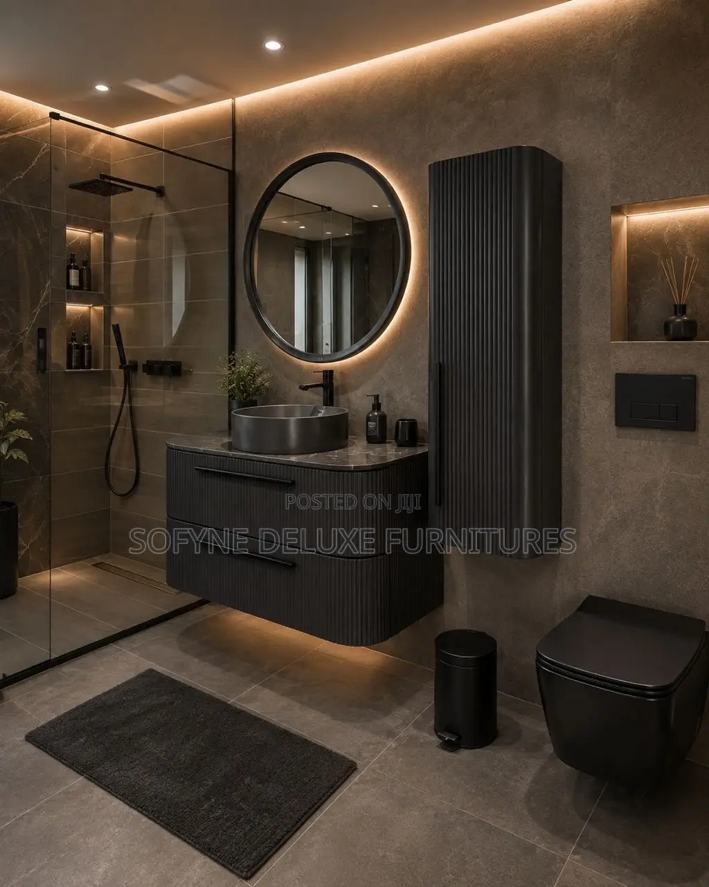 Complete Vanity Unit With Sink and Mirror
