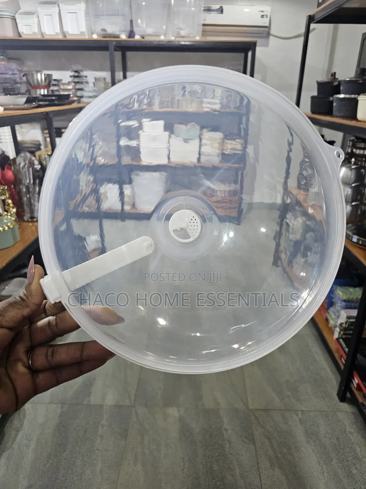 Anti-Splatter Microwave Food Cover With Handle Vent