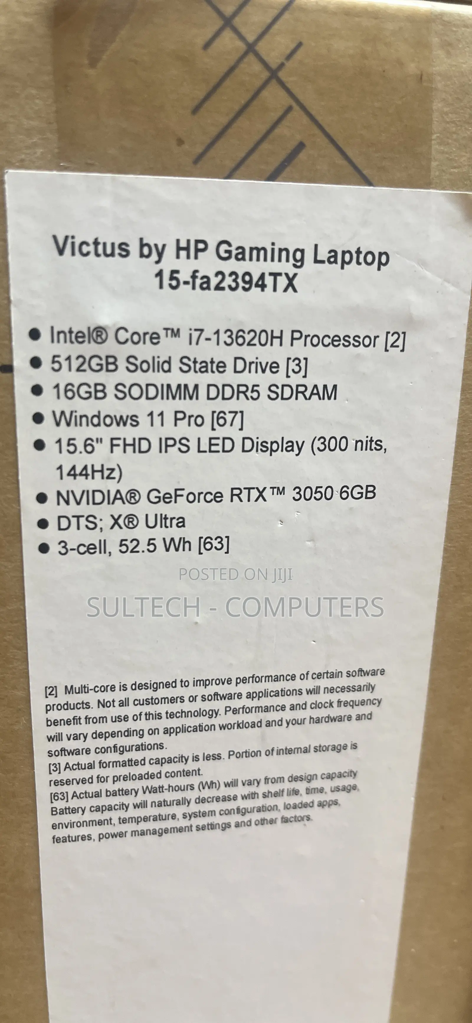 New Laptop HP Victus 15 16GB Intel Core i7 SSD 512GB