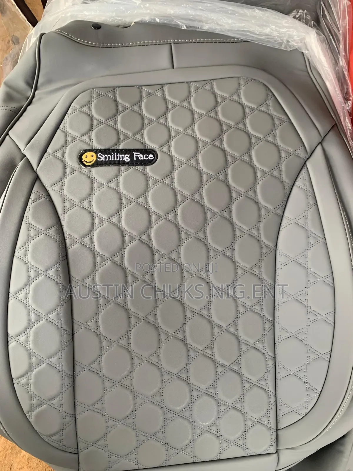 Smiling Face Grey Seat Cover for All Vehicles