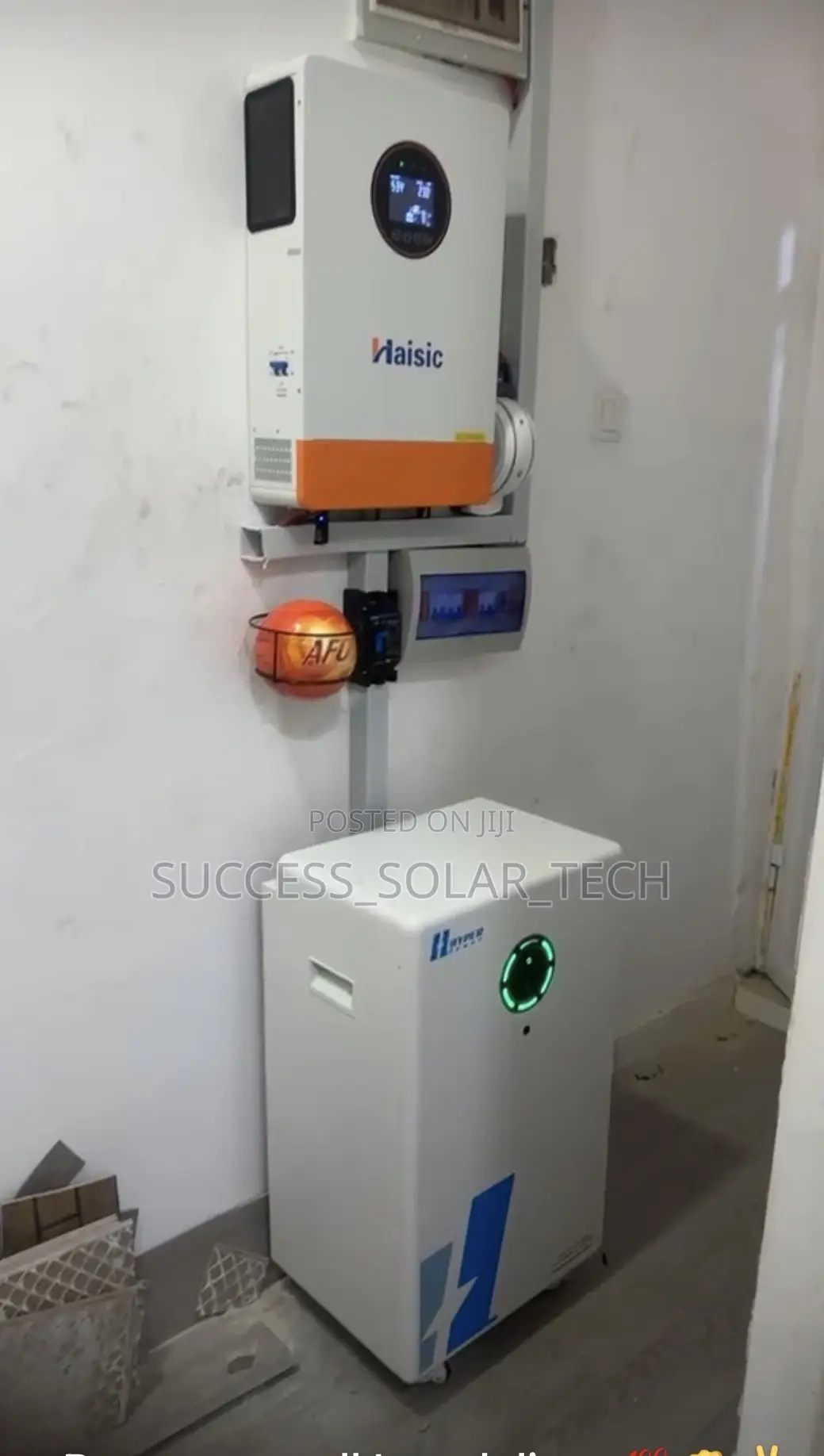 Haisic 15kva Hybrid Inverter and Hyper Power 15kwh Lithium Battery