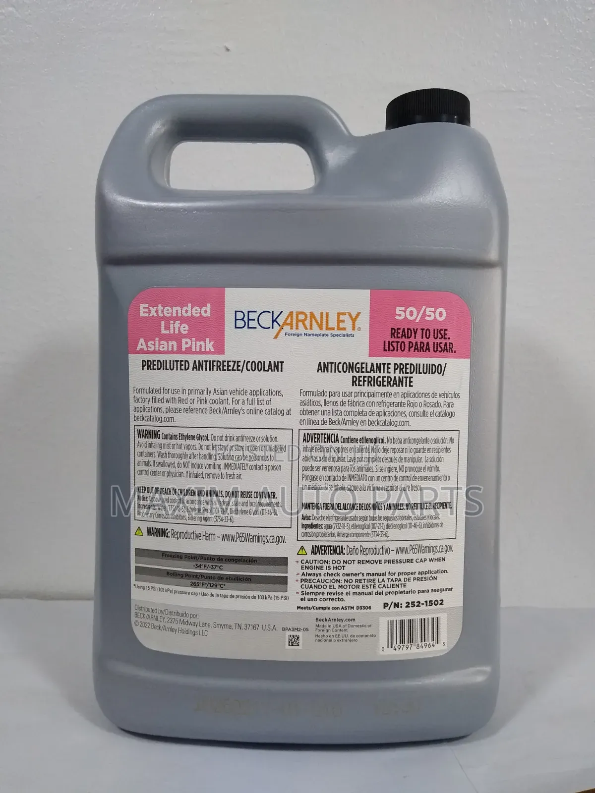Beck Arnley Extended Life Coolant for Toyota and Lexus