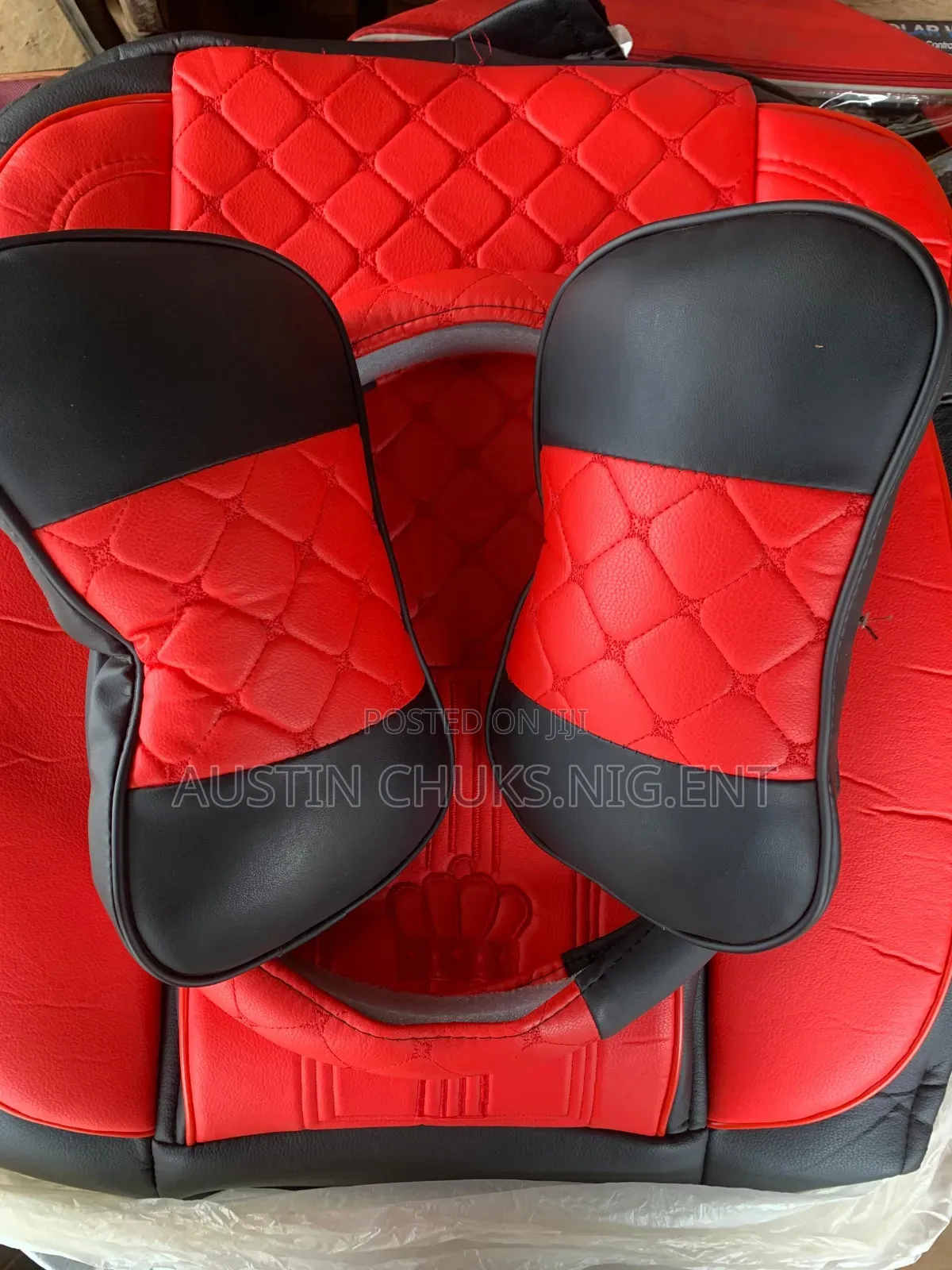 Black and Red Seat Cover for All Vehicles