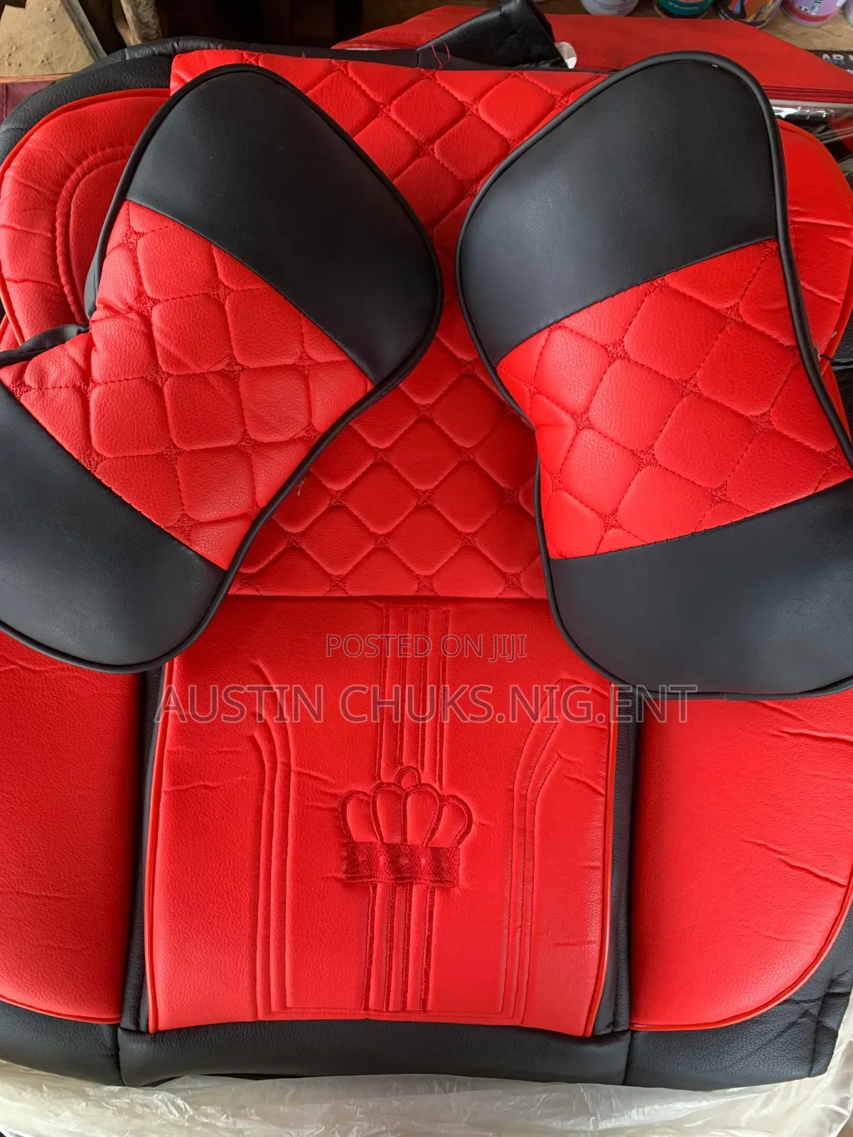 Black and Red Seat Cover for All Vehicles