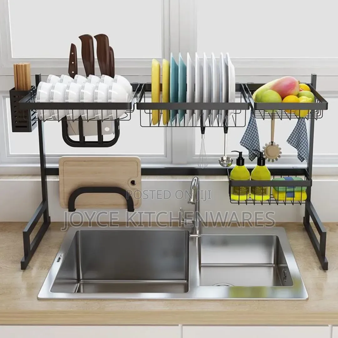 2-Tier Over-the-Sink Dish Drying Rack – Multifunctional Kitchen Stora