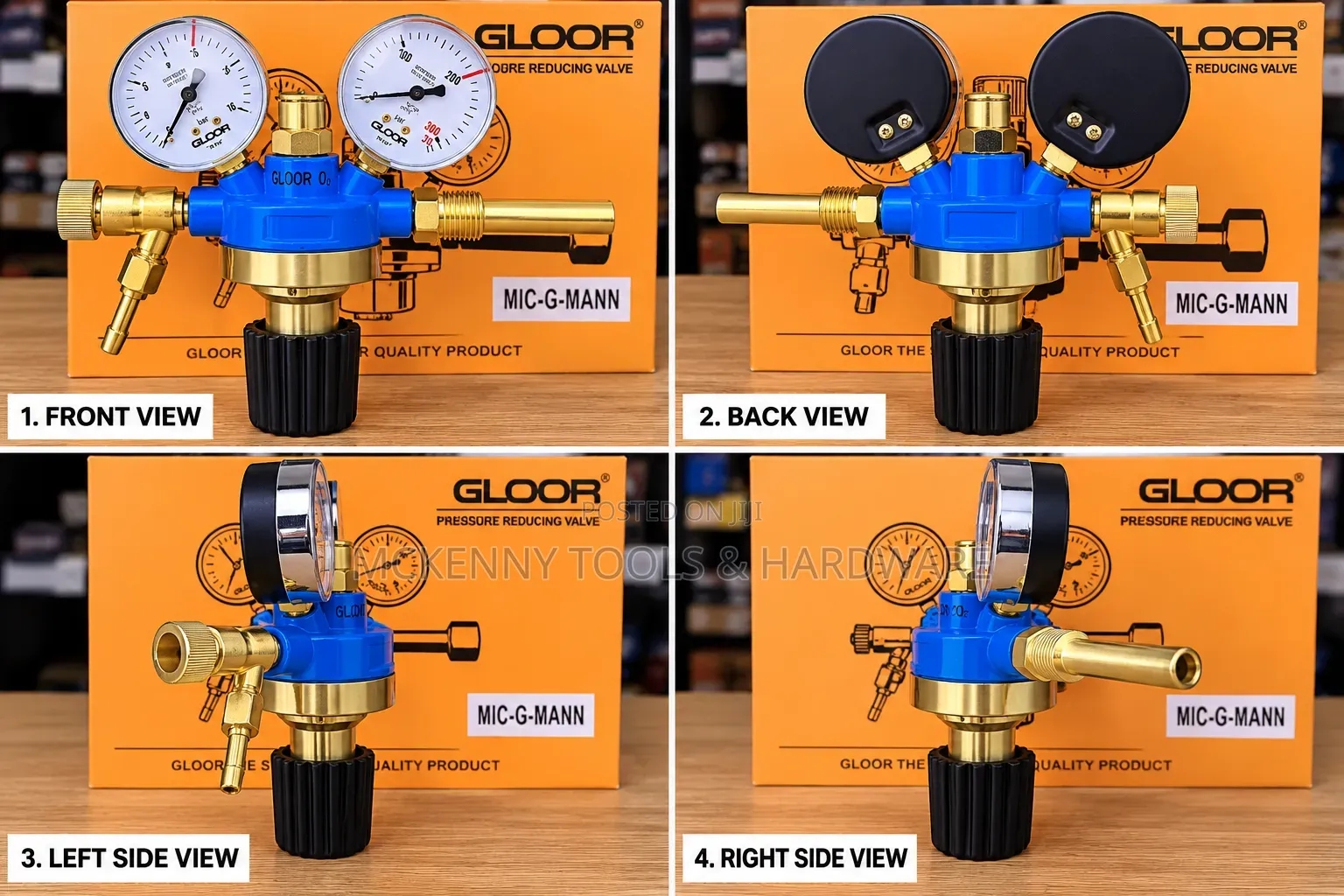 GLOORREGULATOR Pressure Reducing Valve – Double Gauge Regulator