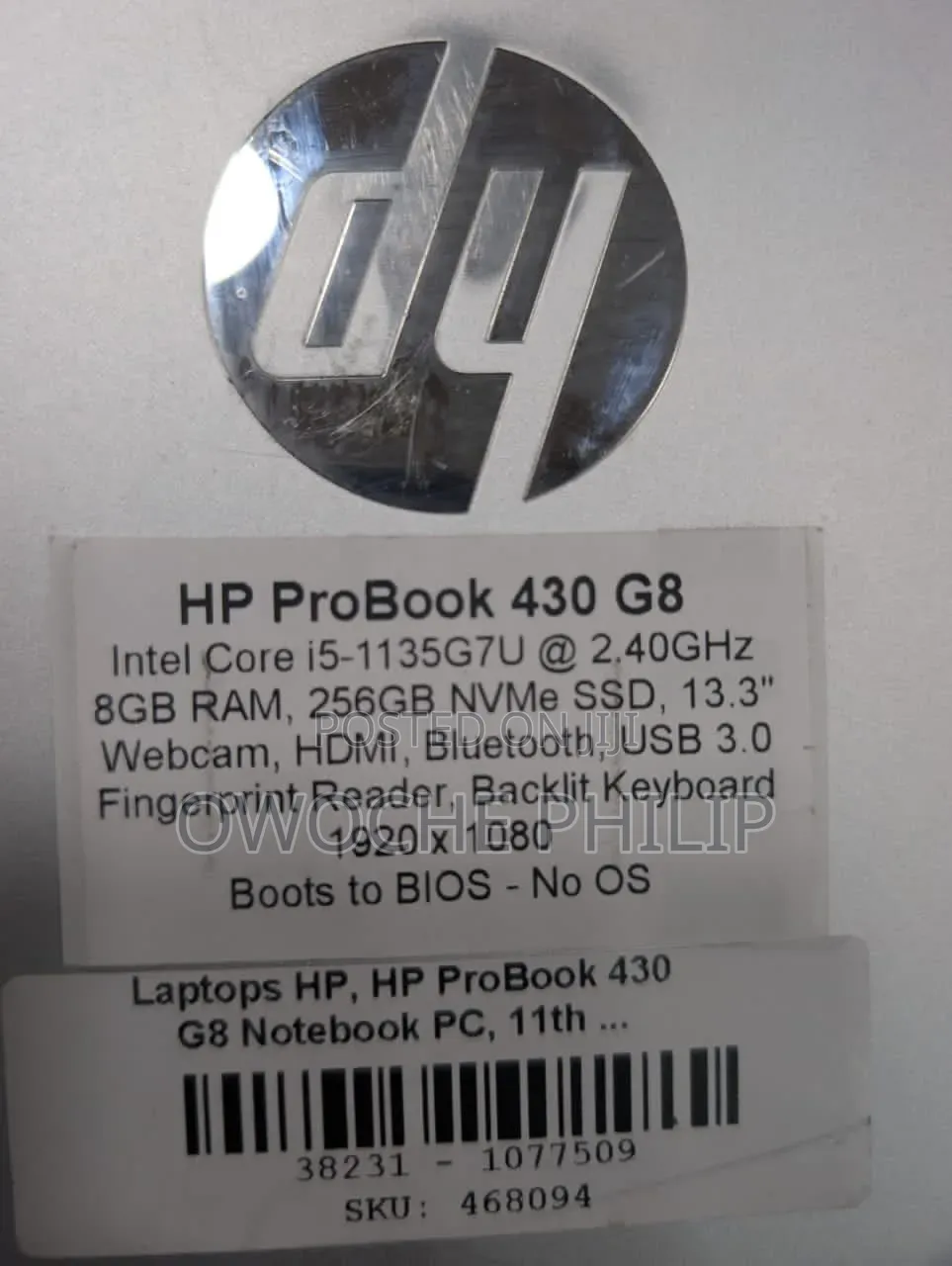 Laptop HP ProBook 430 G8 8GB Intel Core i5 SSD 256GB