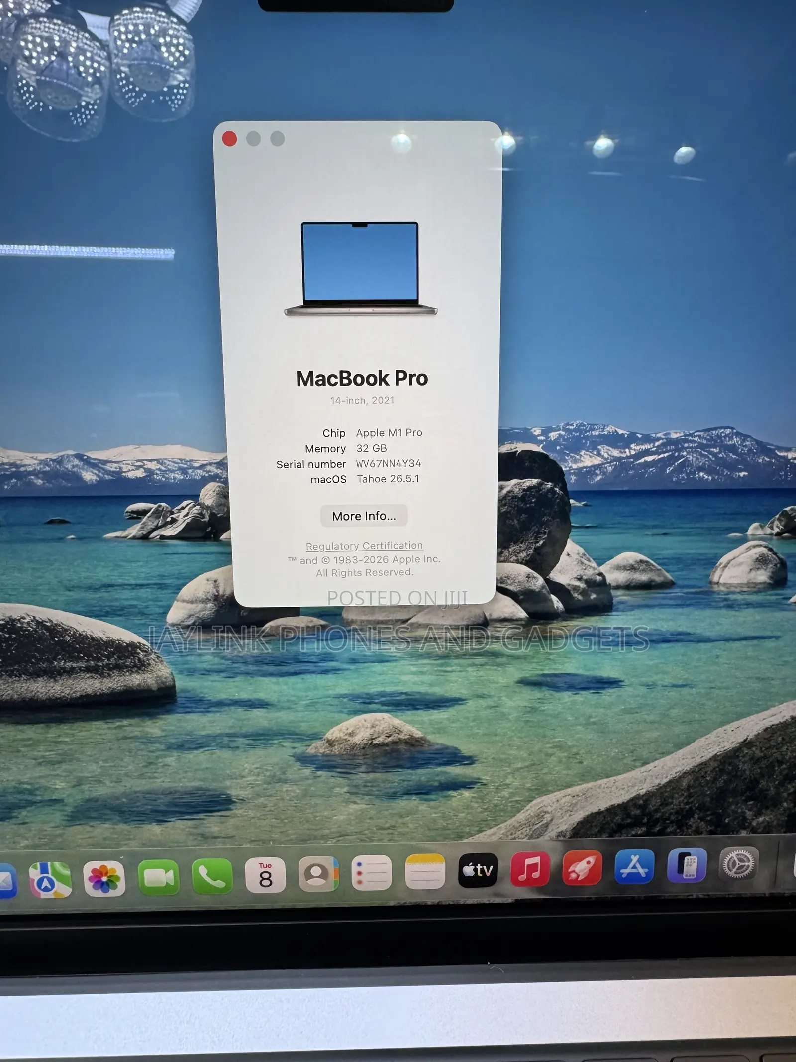 Laptop Apple MacBook Pro 2021 M1 32GB Apple M1 Pro SSD 1T
