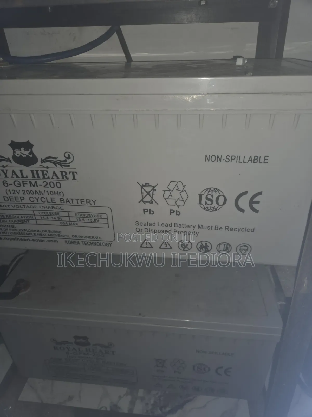 2 Royal Heart 200ah Battery
