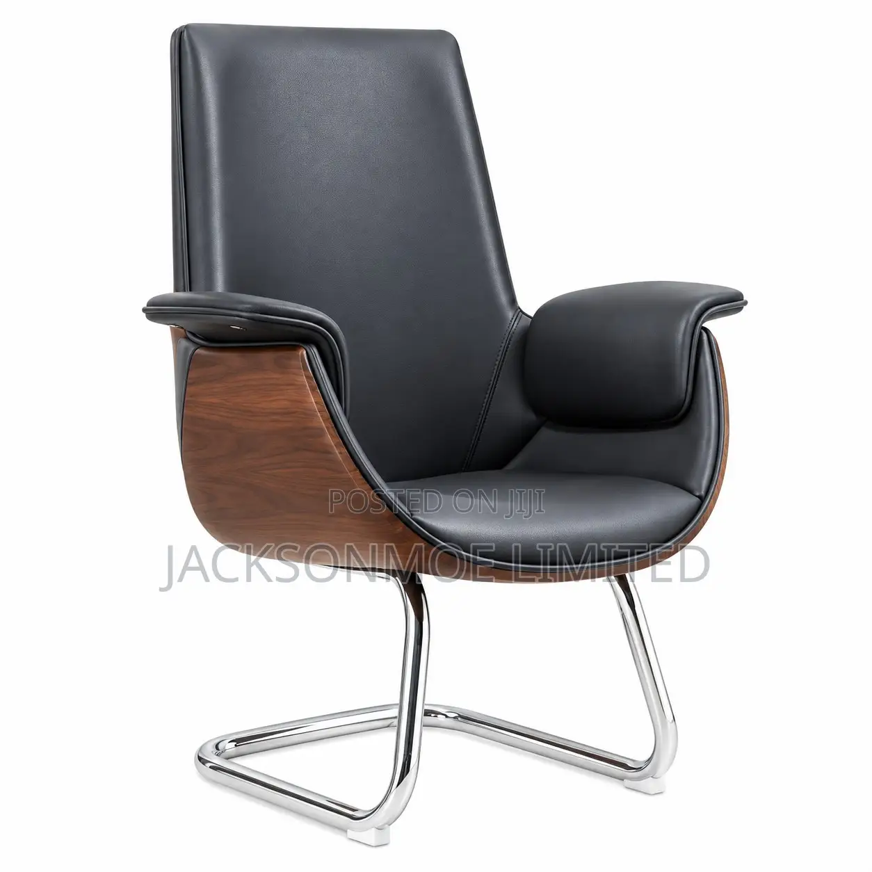 Premium Executive Visitor Chair – Black Leather