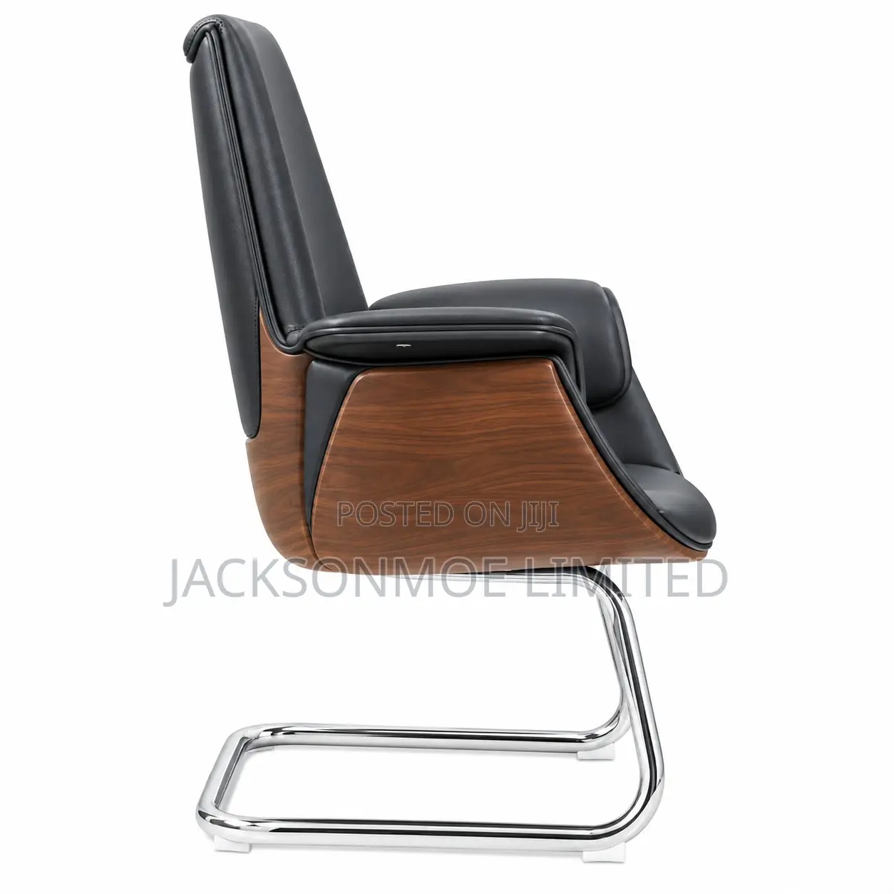 Premium Executive Visitor Chair – Black Leather