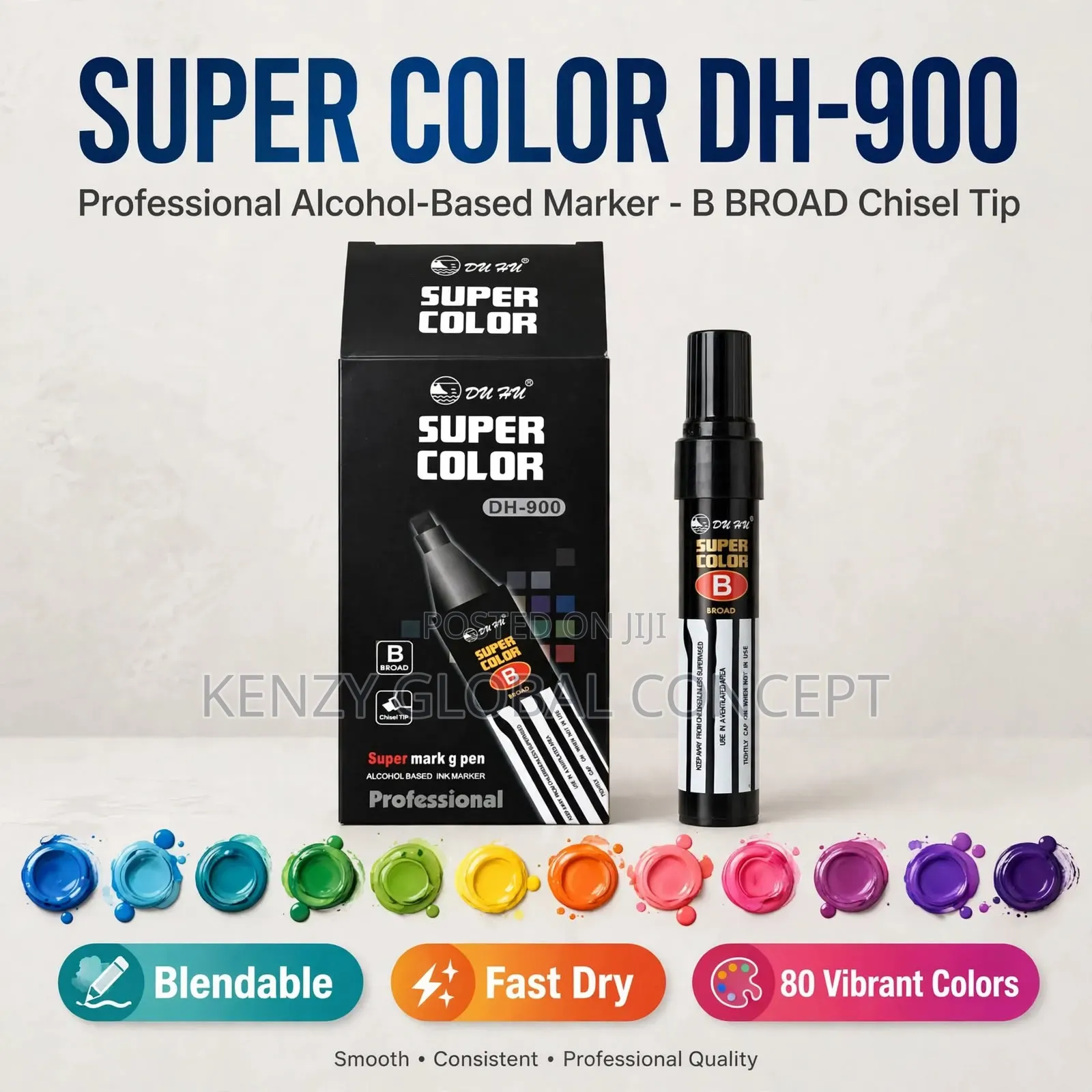 Big Permanent Marker ( Super Color)by 6pcs