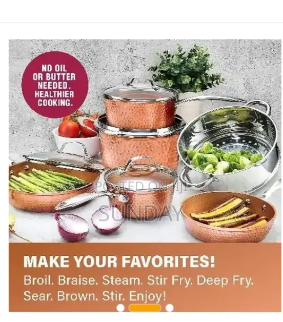 Hammered Non Stick Cookware Set - 10pcs