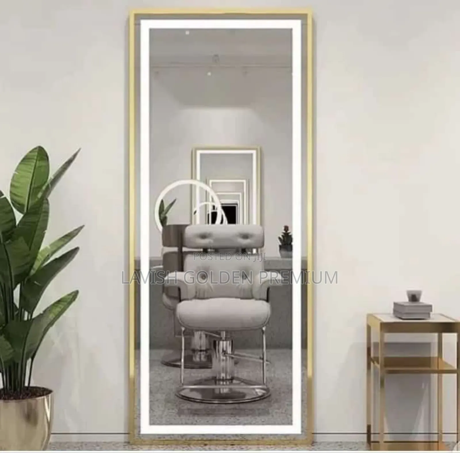 150/70cm Rectangule Integrated LED Backligt With Gold Frame