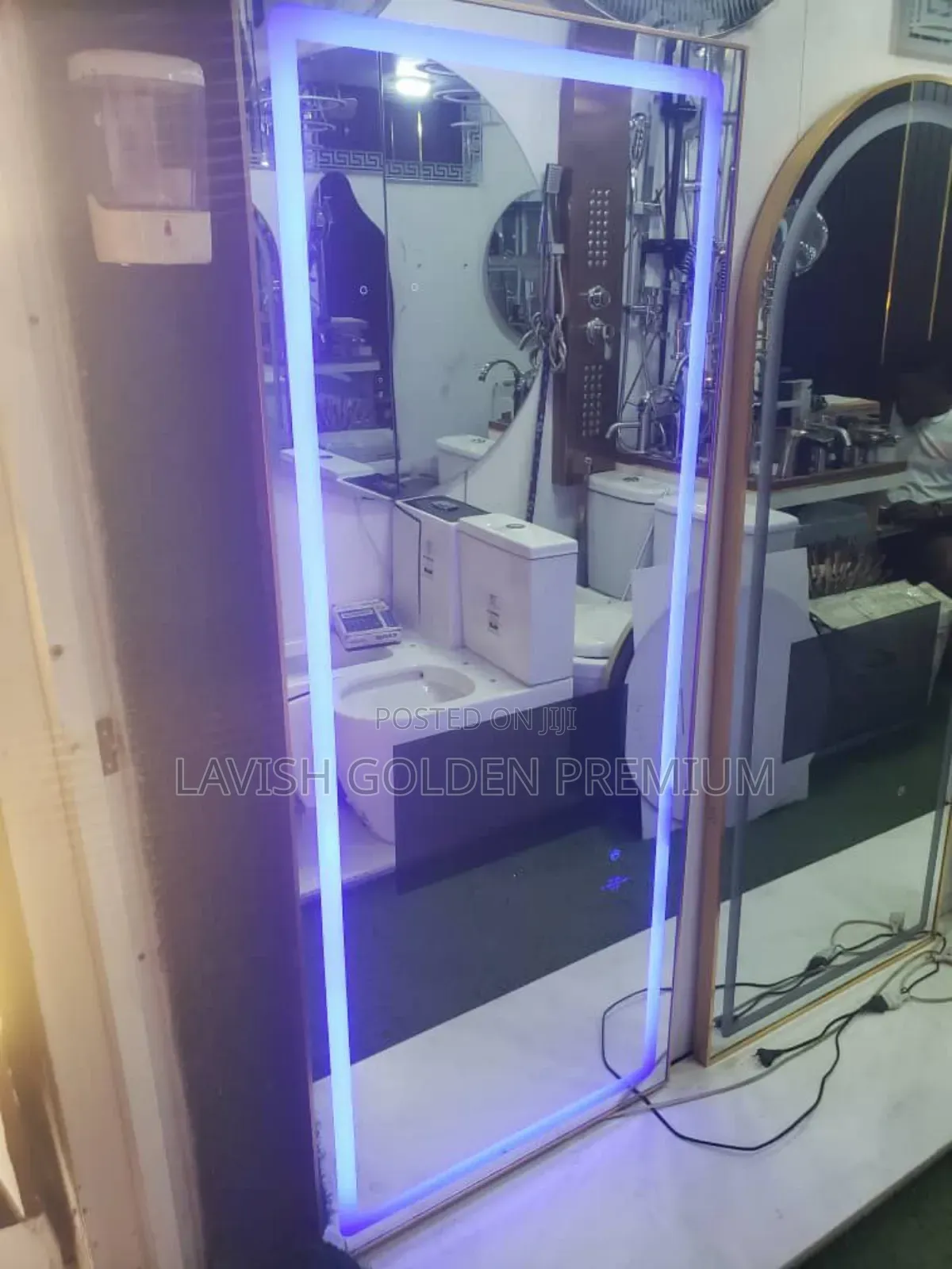 150/70cm Rectangule Integrated LED Backligt With Gold Frame