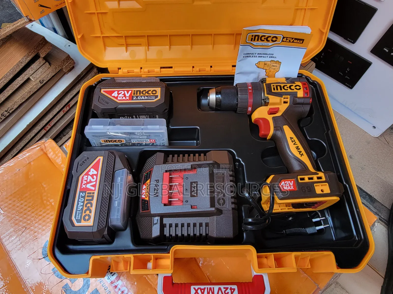 42v Cordless Impact Drill Ingco