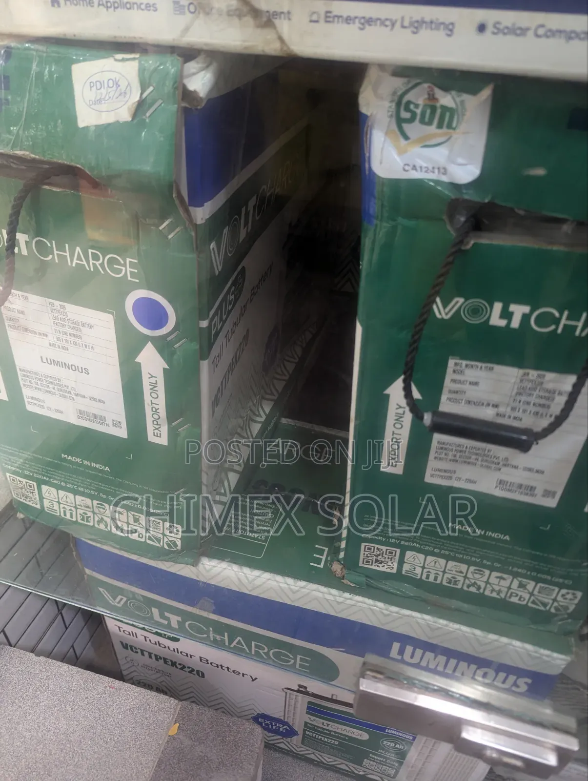 220Ah Luminous Volt Charge Tubular Batteries
