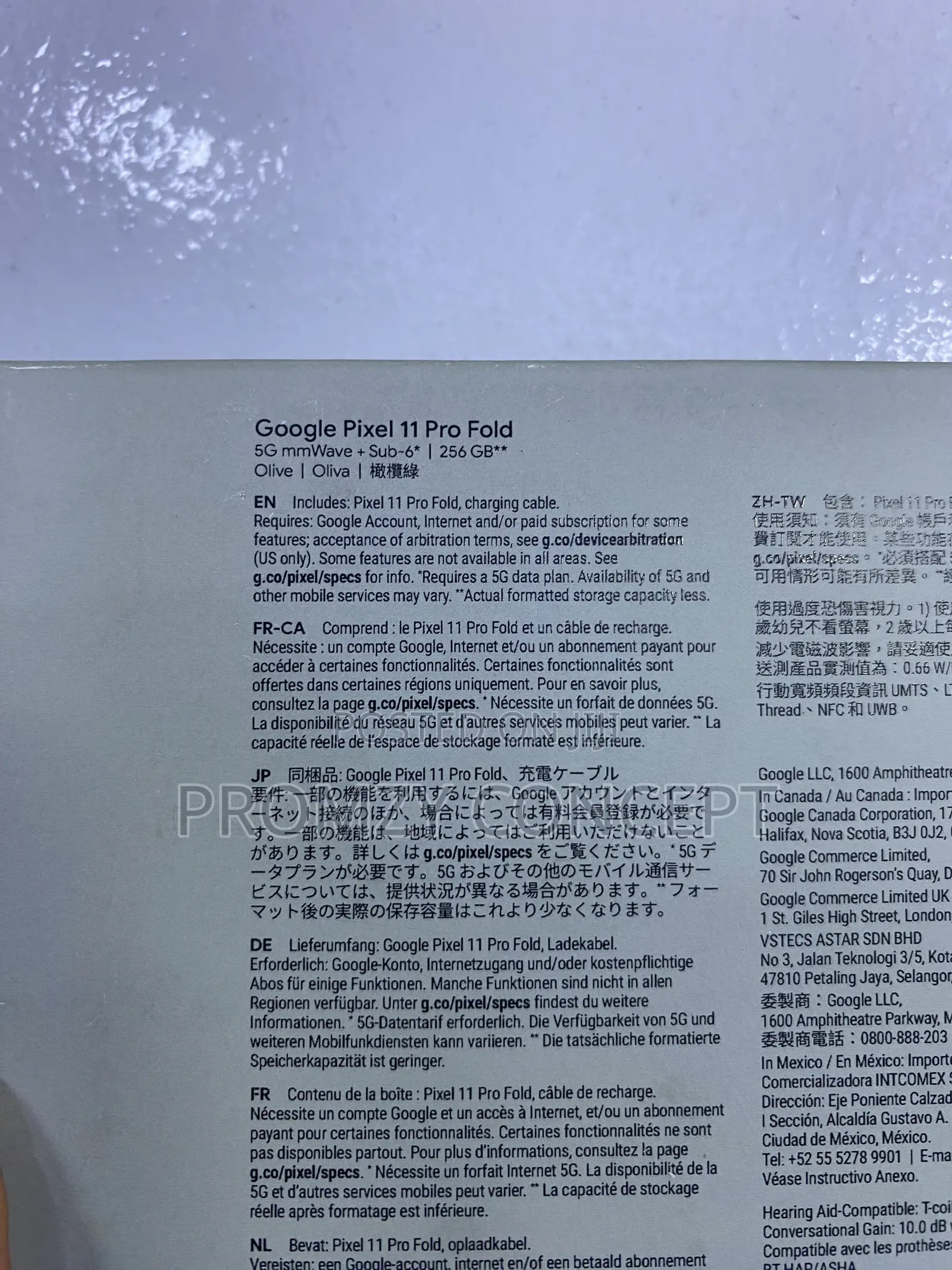 New Google Pixel 11 Pro Fold 256 GB