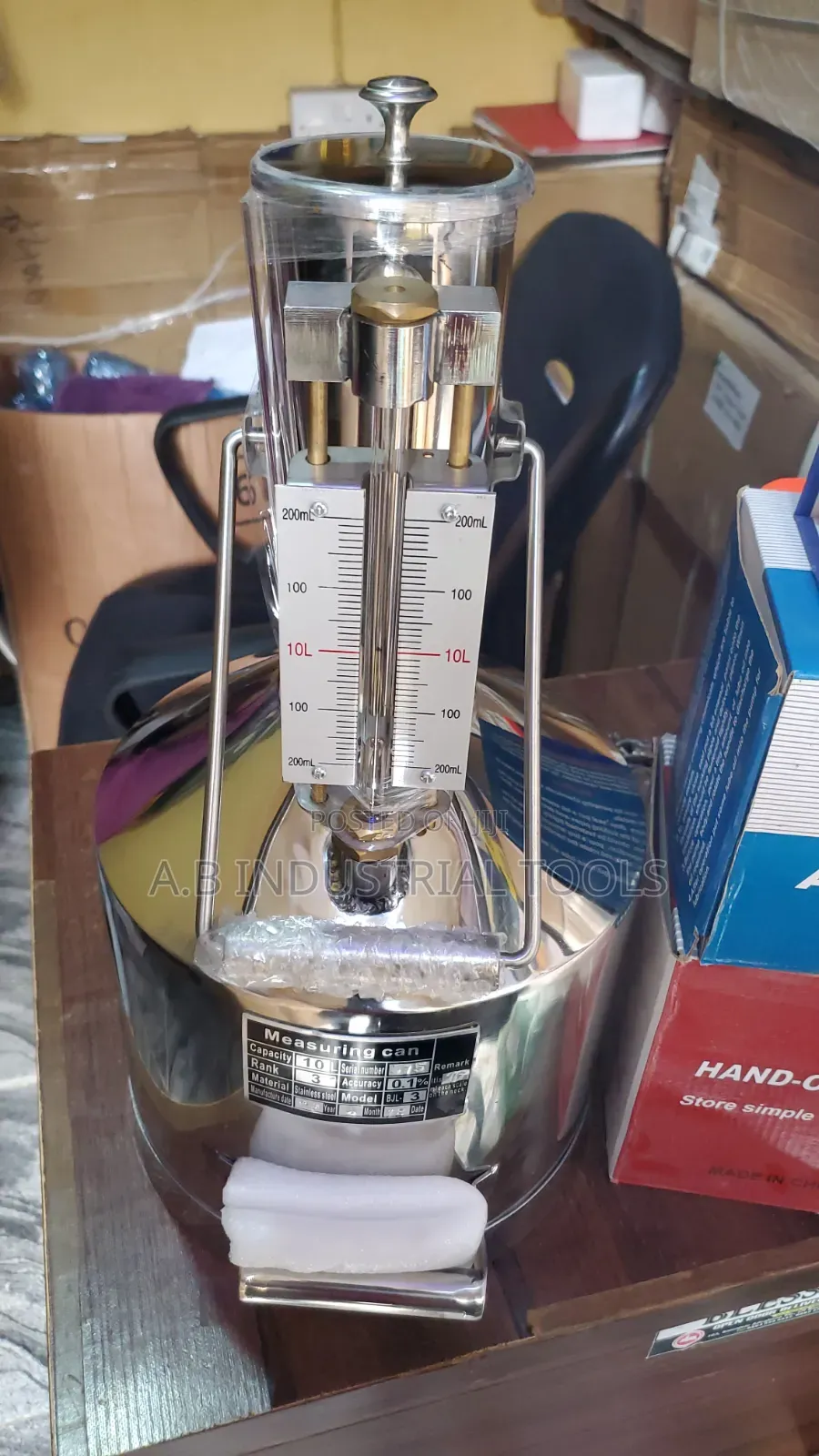 10-Liter Stainless Steel Fuel Measuring and Calibration Can