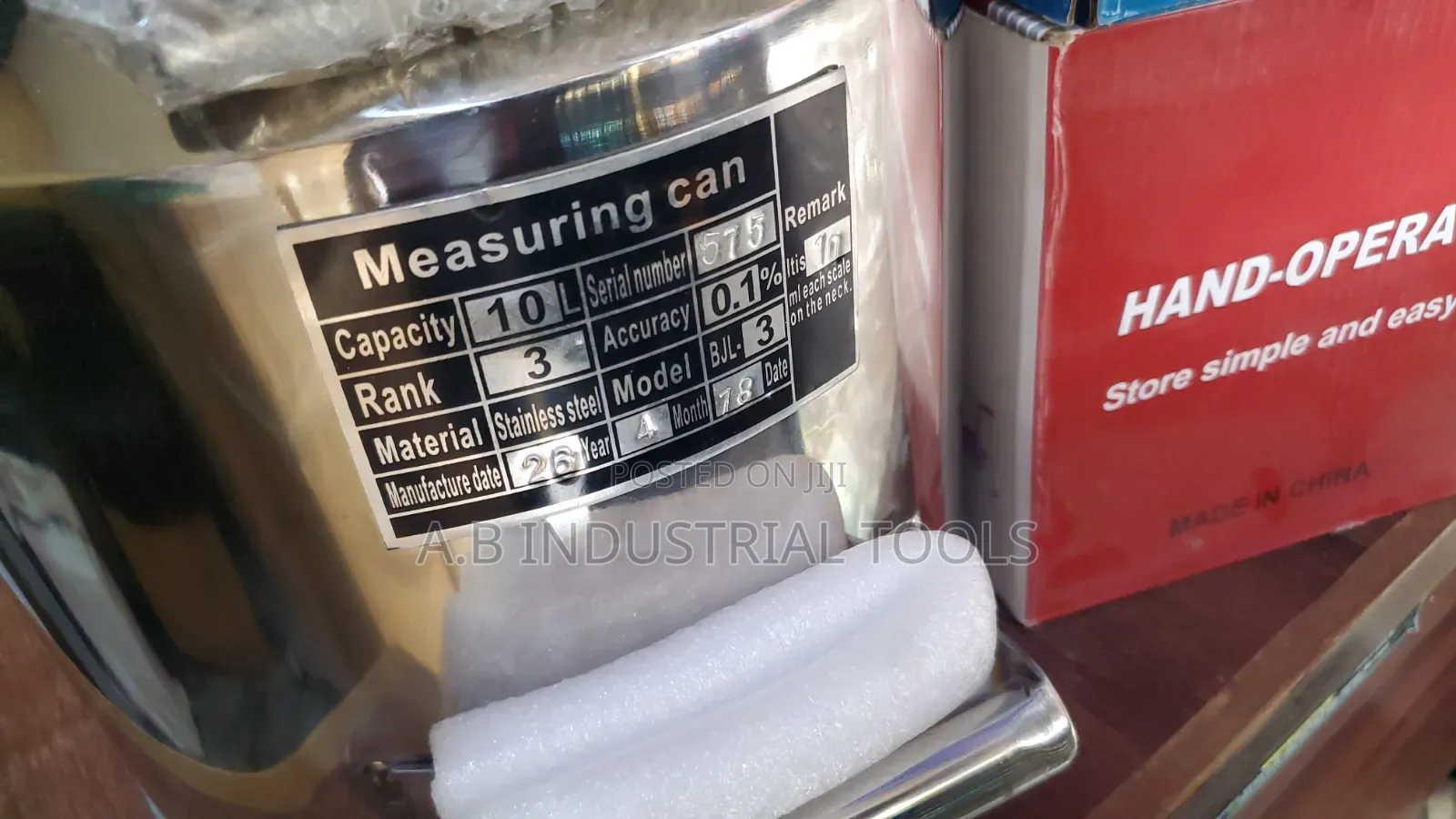 10-Liter Stainless Steel Fuel Measuring and Calibration Can