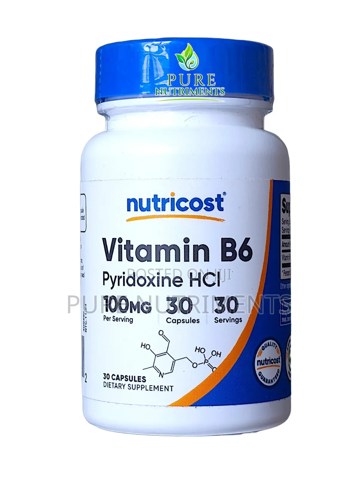 Nutricost Vitamin B6100mg 30 Capsules_ Pure Energy Immune Support