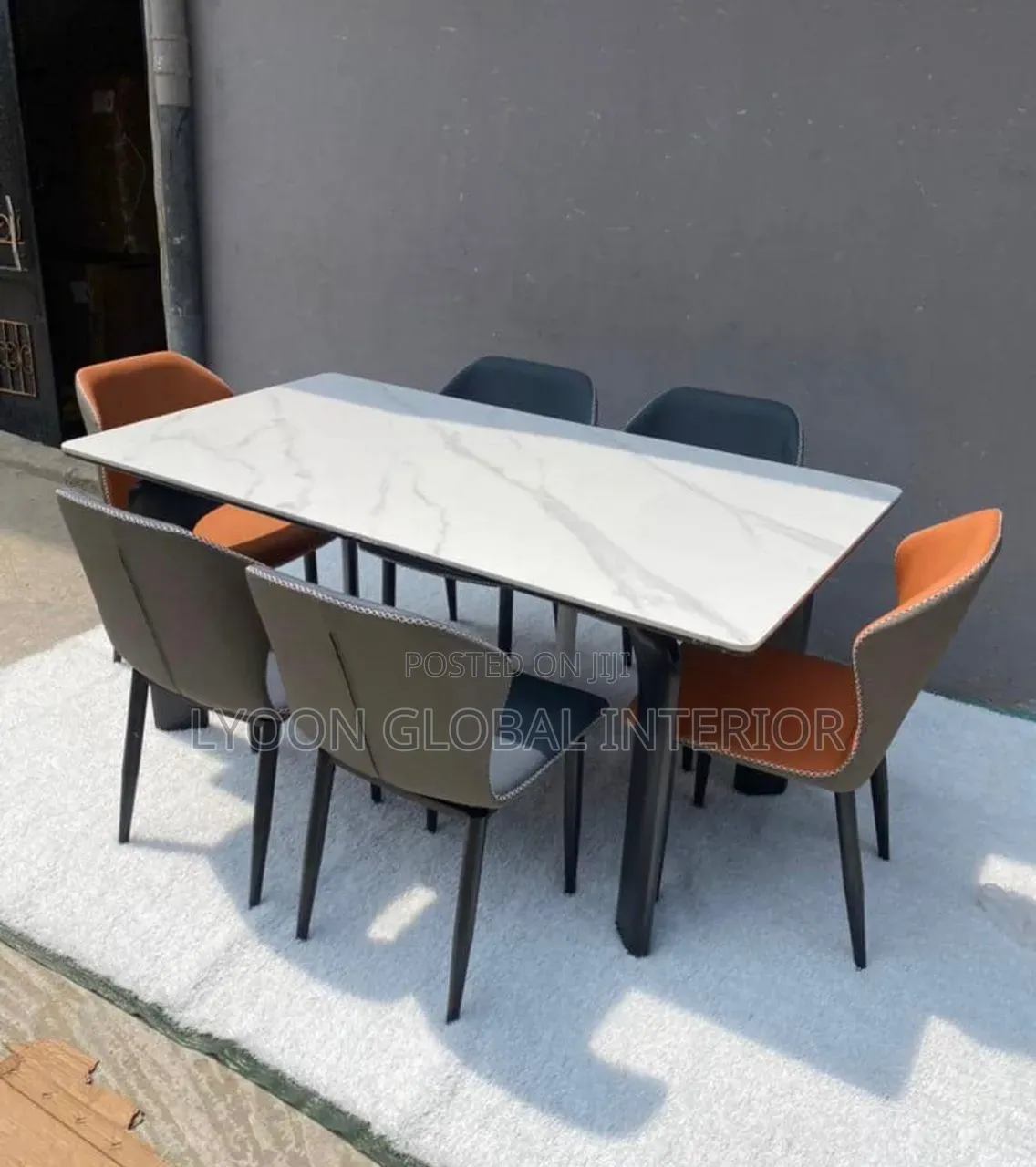 Marble Dining Table Set (6seater )