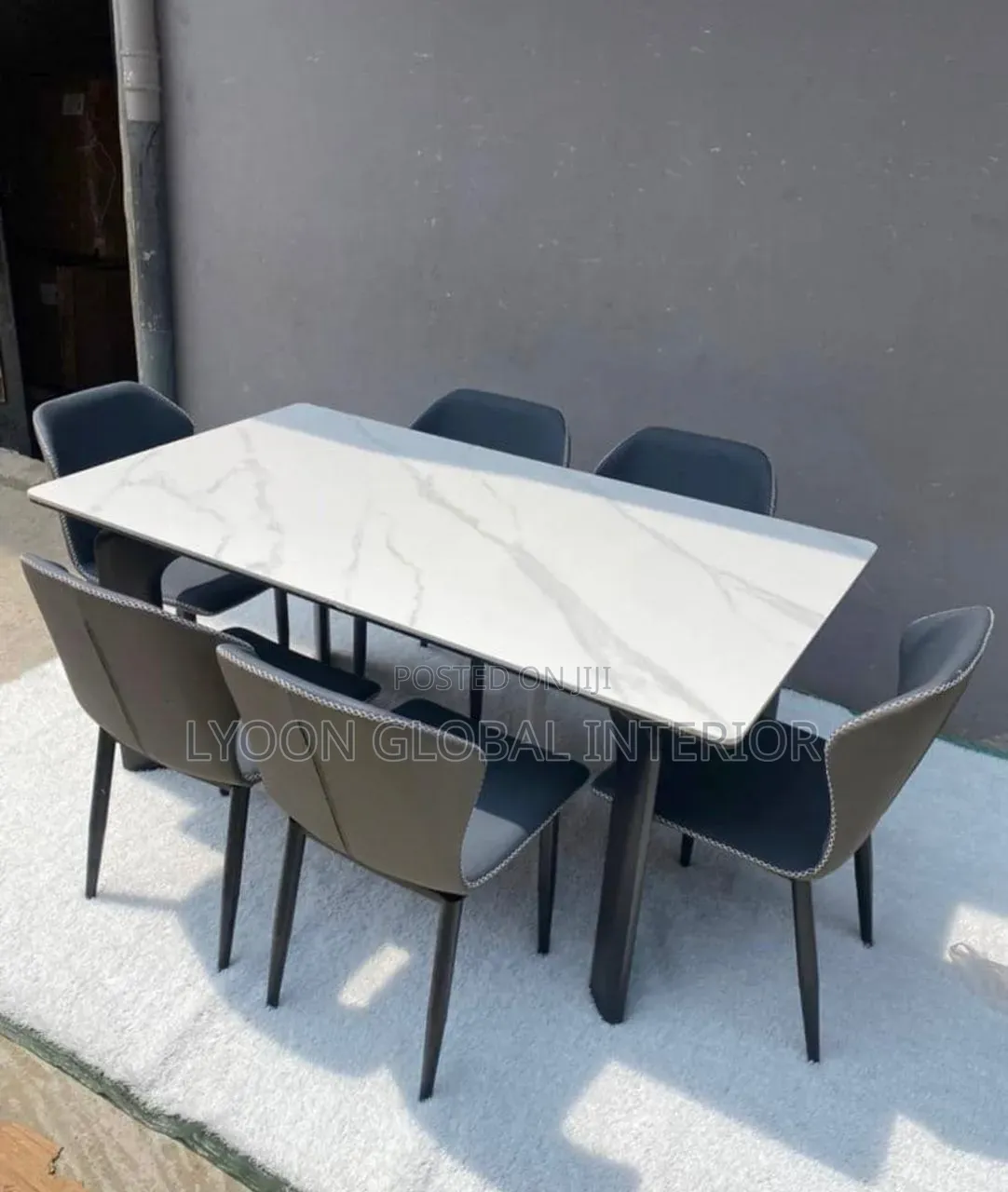 Marble Dining Table Set (6seater )