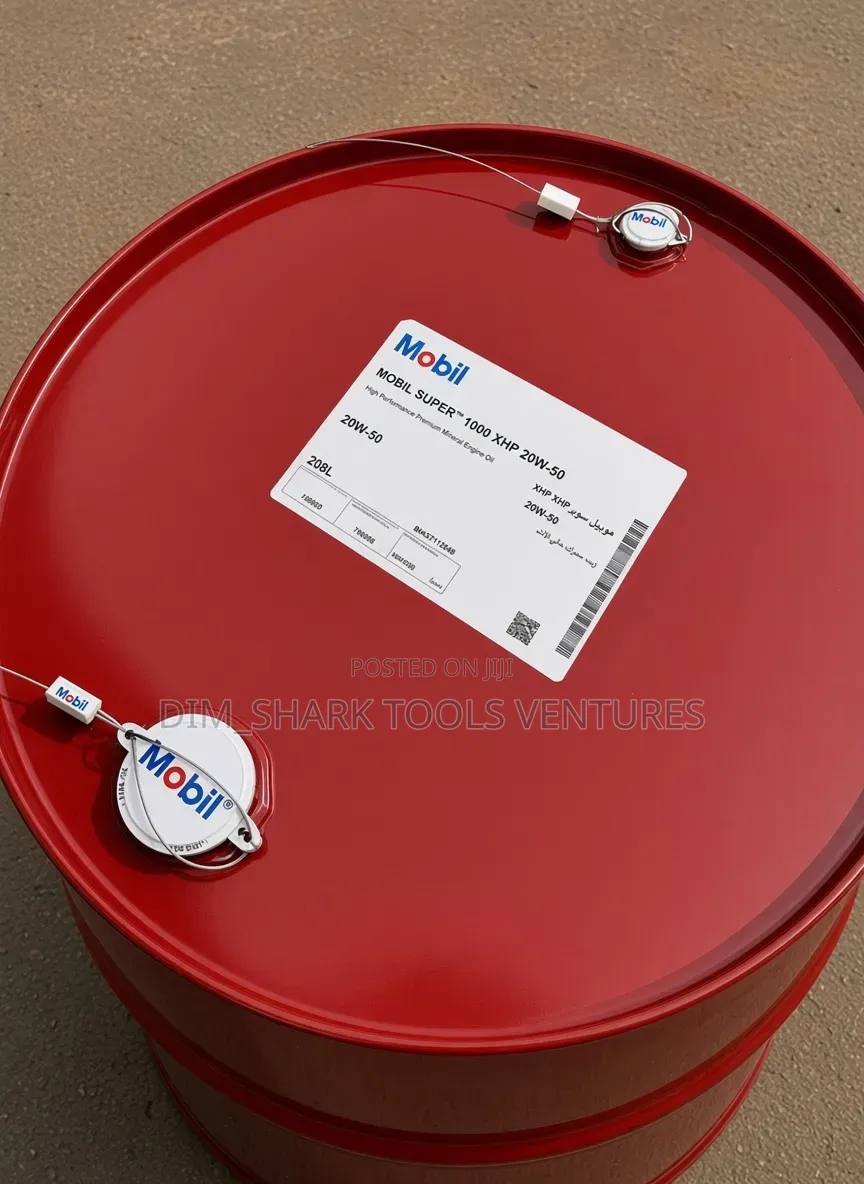 208-Liter Red Drum of Mobil Super 1000 XHP 20w-50