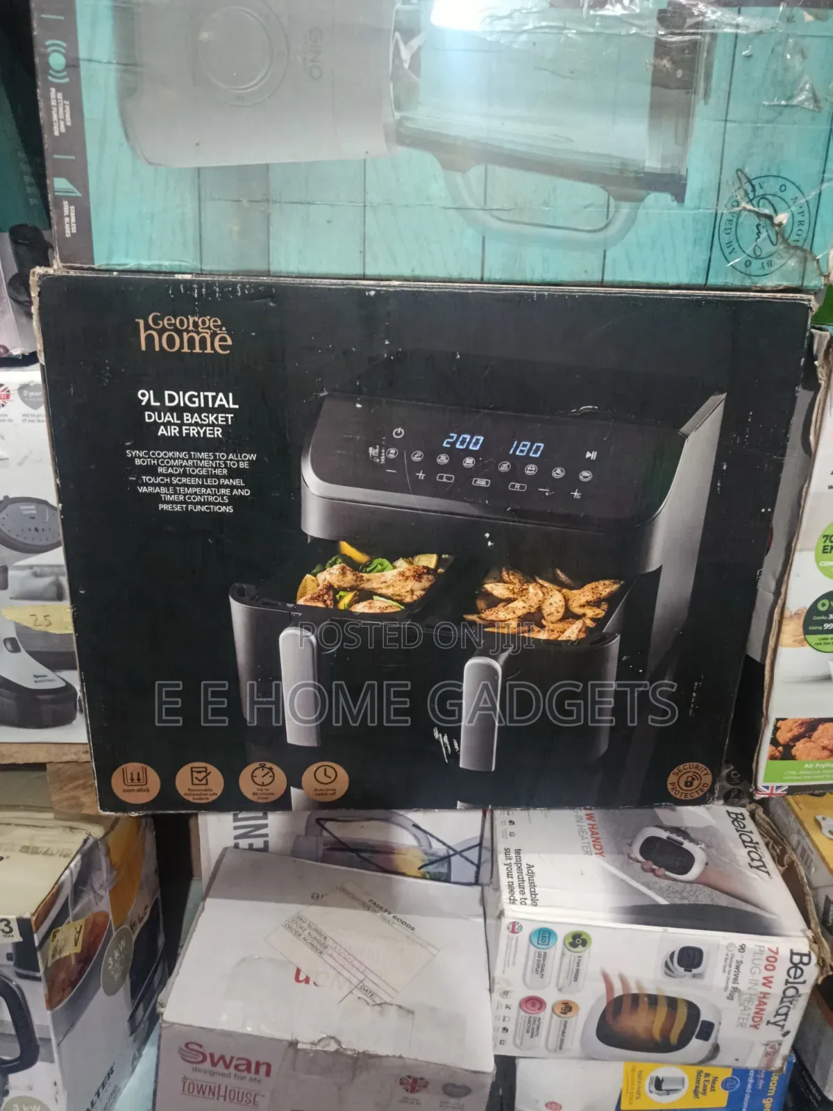 George Home 9L Dual Basket Digital Air Fryer - 2000W