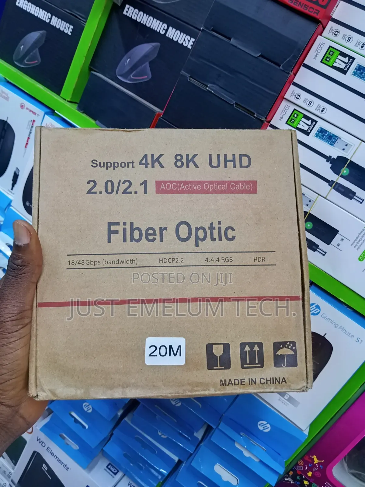 20m HDMI Cable Support UHD 2.0/2.1 ACC(Active Optical Cable)