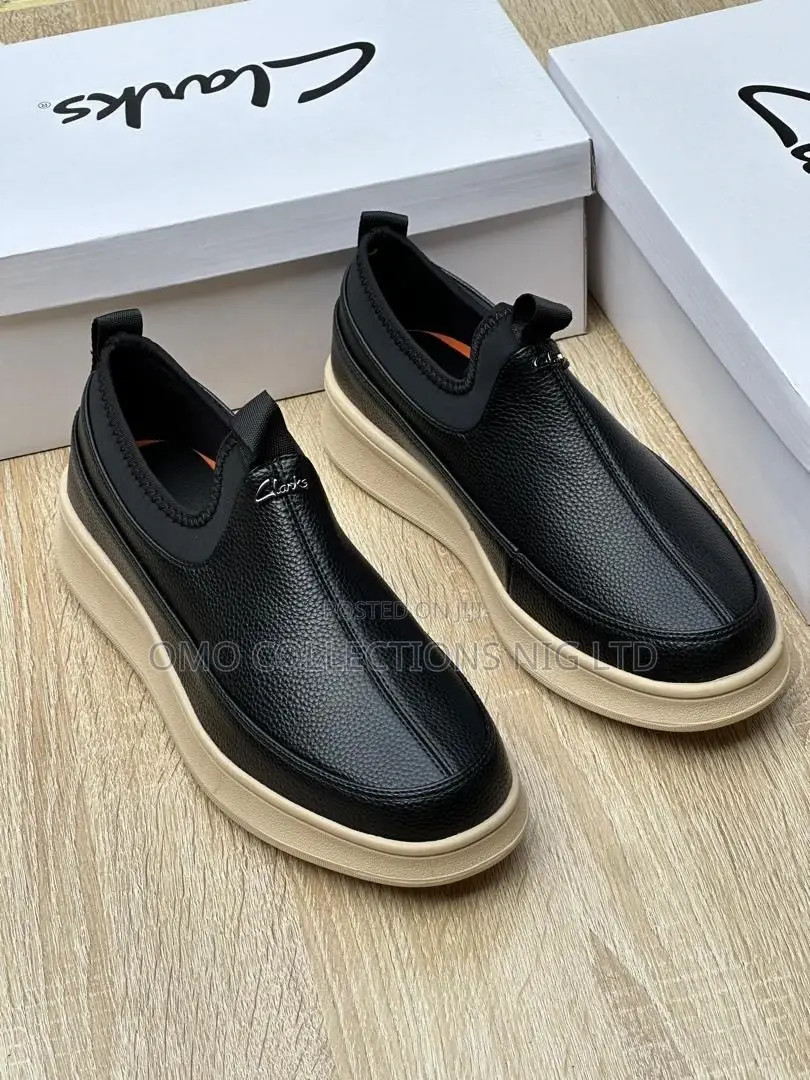 Fully Boxed Clarks Men’s Slip-on Shoes – Available in Black Brown