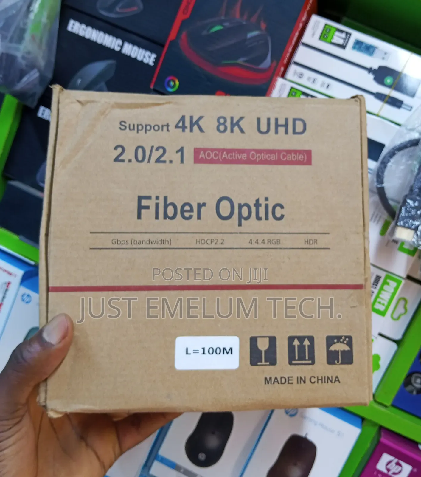 100m HDMI Cable Support UHD 2.0/2.1 ACC(Active Optical Cable)