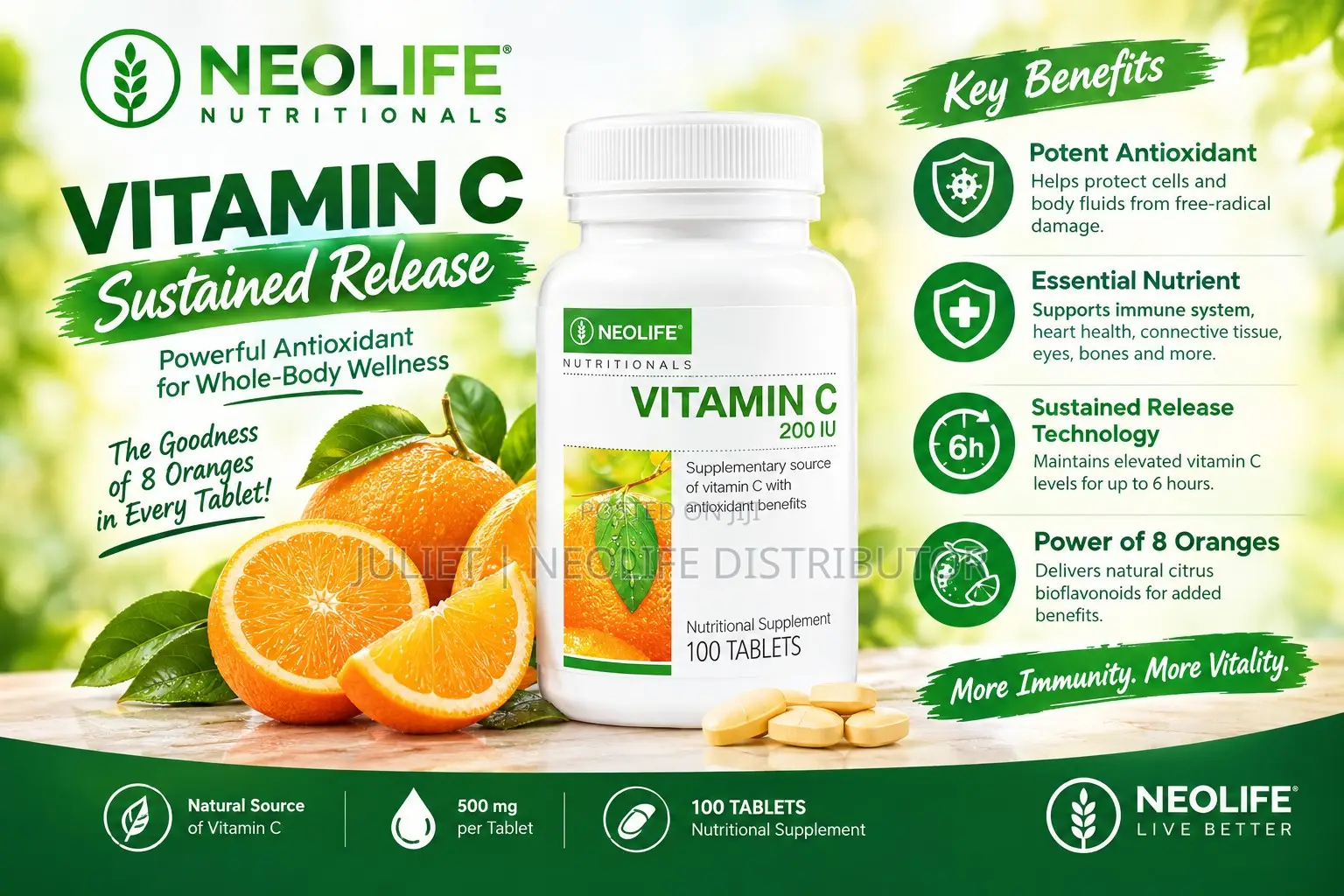 Vitamin C Sustained Release - 100 Tablets - Owerri