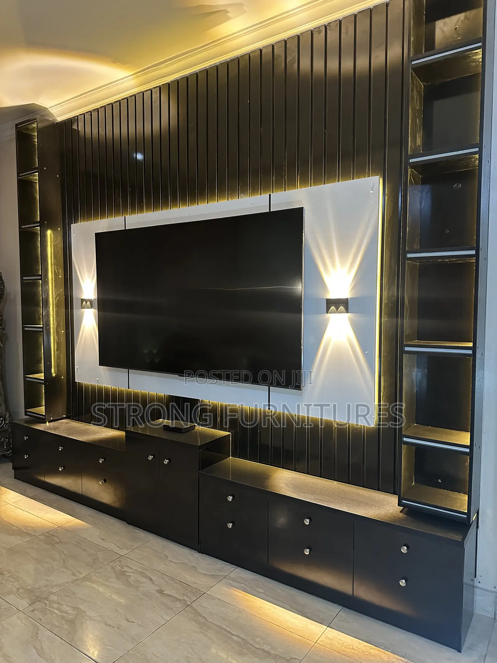 Executive Black TV Console