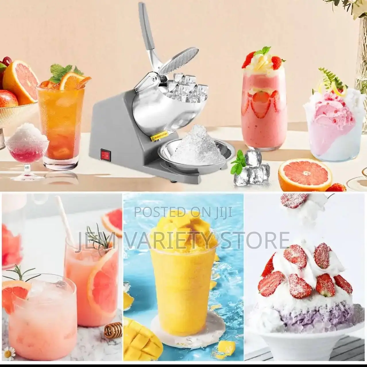Low Noise Stainless Steel (500w) Electric Ice Crusher Machine -