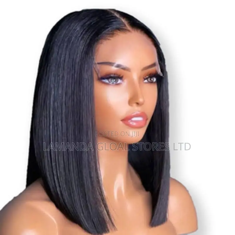 10-Inch Straight Short Bob HD Lace Front Unit (Natural Black)